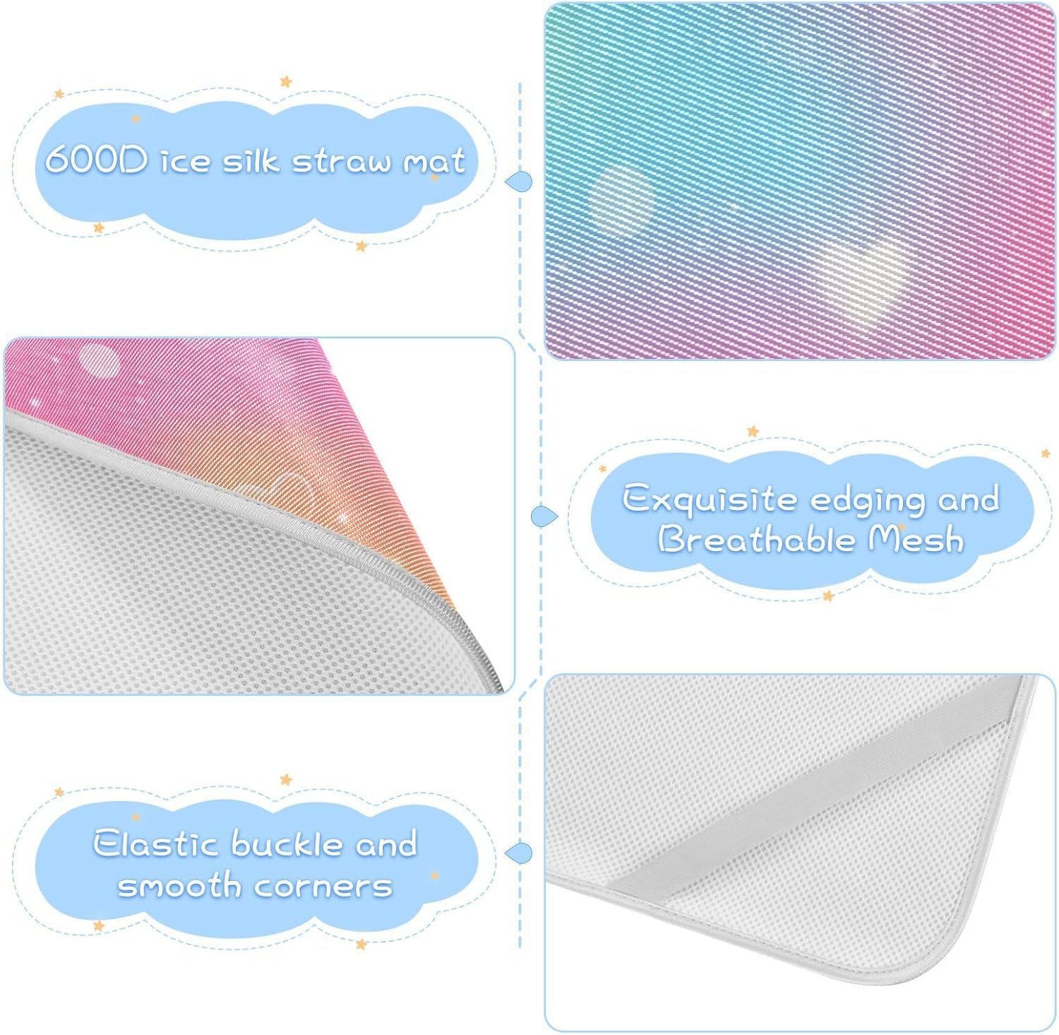 Hearts Rainbow Colorful Mix Mystery Cooling Baby Crib Mattress Protector 28" x 52" Reusable Mattress Protector pad for Baby&Toddler