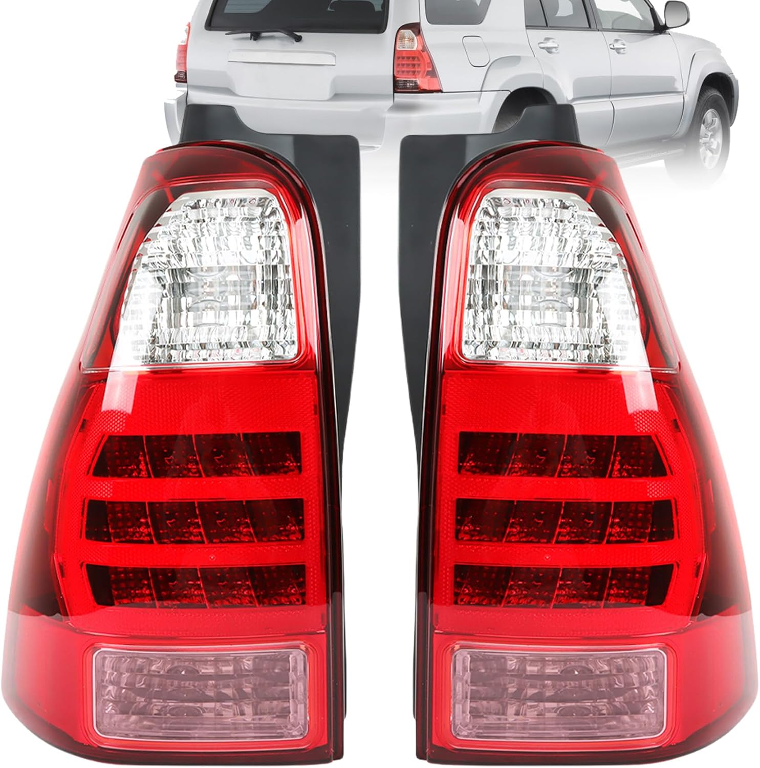 munirater Tail Light Brake Lamp Driver & Passenger Side Replacement for 2006-2009 4Runner TO2801172 TO2800172