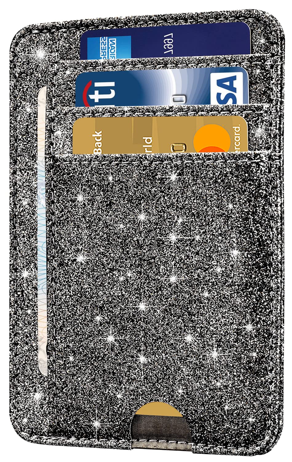 HOTCOOL Card Holder Wallet Front Pocket Minimalist Travel Cute Funny Thin Leather With RFID Blocking Small Credit Card Holder Wallet for Men & Women