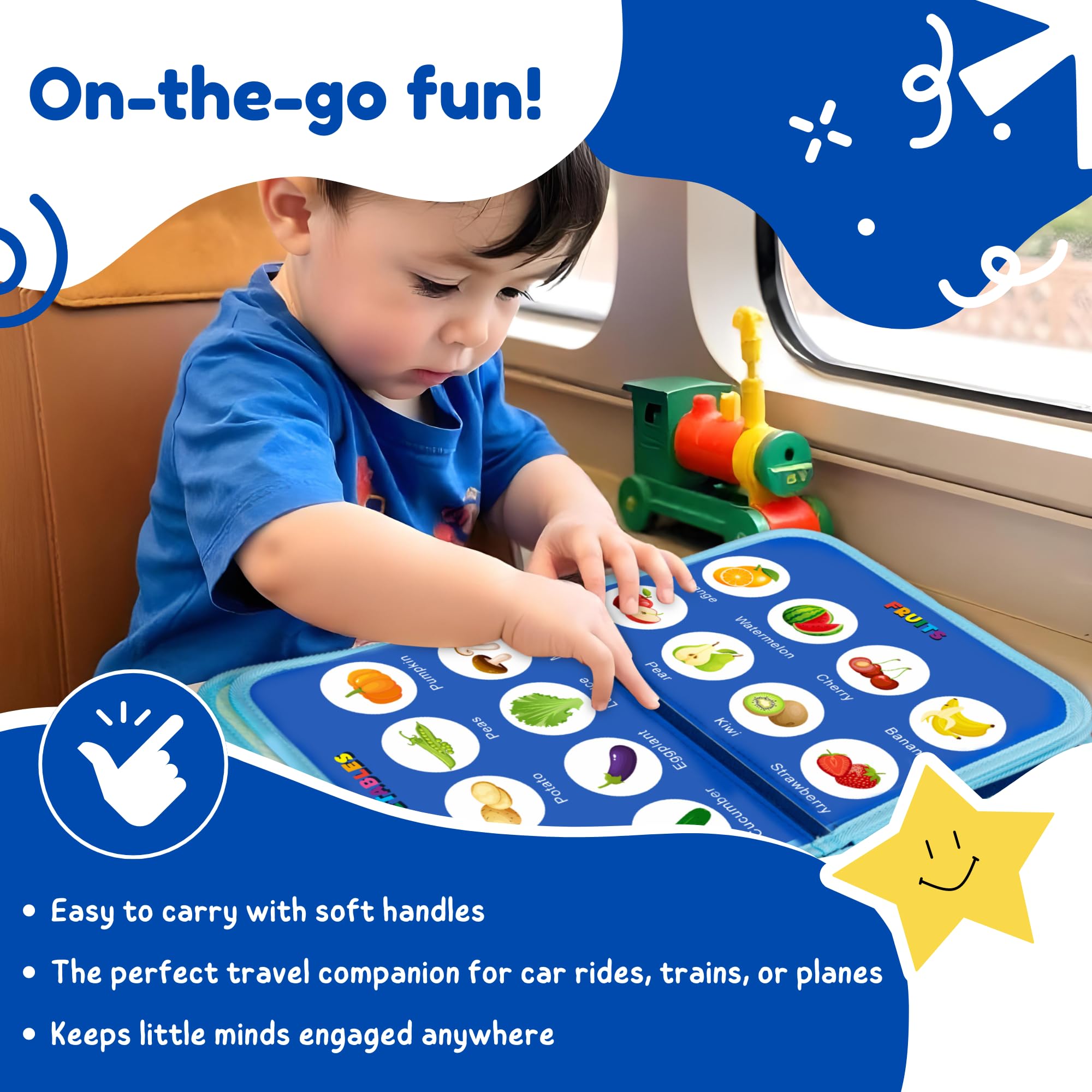Nene Busy Board Montessori (Version Anglaise) - Jouet éducatif sensoriel pour Enfants 3-6 Ans - Planche d'Activités - Couleurs, Formes, Alphabet, Chiffres, Puzzles - Motricité Fine et créativité