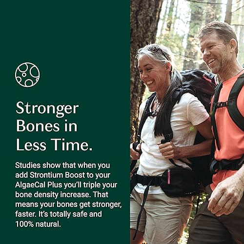 Miniatura 7 de AlgaeCal - Paquete de construcción de huesos para aumentar la densidad AlgaeCal Plus y refuerzo de estroncio suplemento a base de plantas de calcio