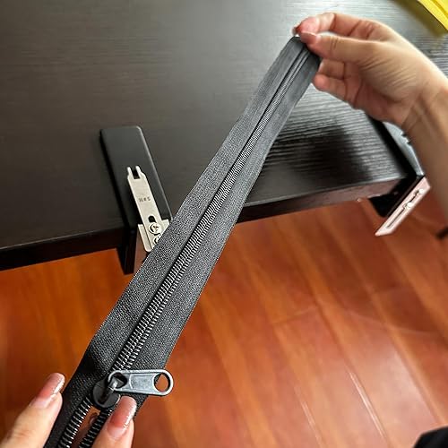 Miniatura 5 de Deslizadores de plantilla de cremallera de #2.5 a #10. Da cremallera a granel de 3 pies, hecha de material de acero inoxidable