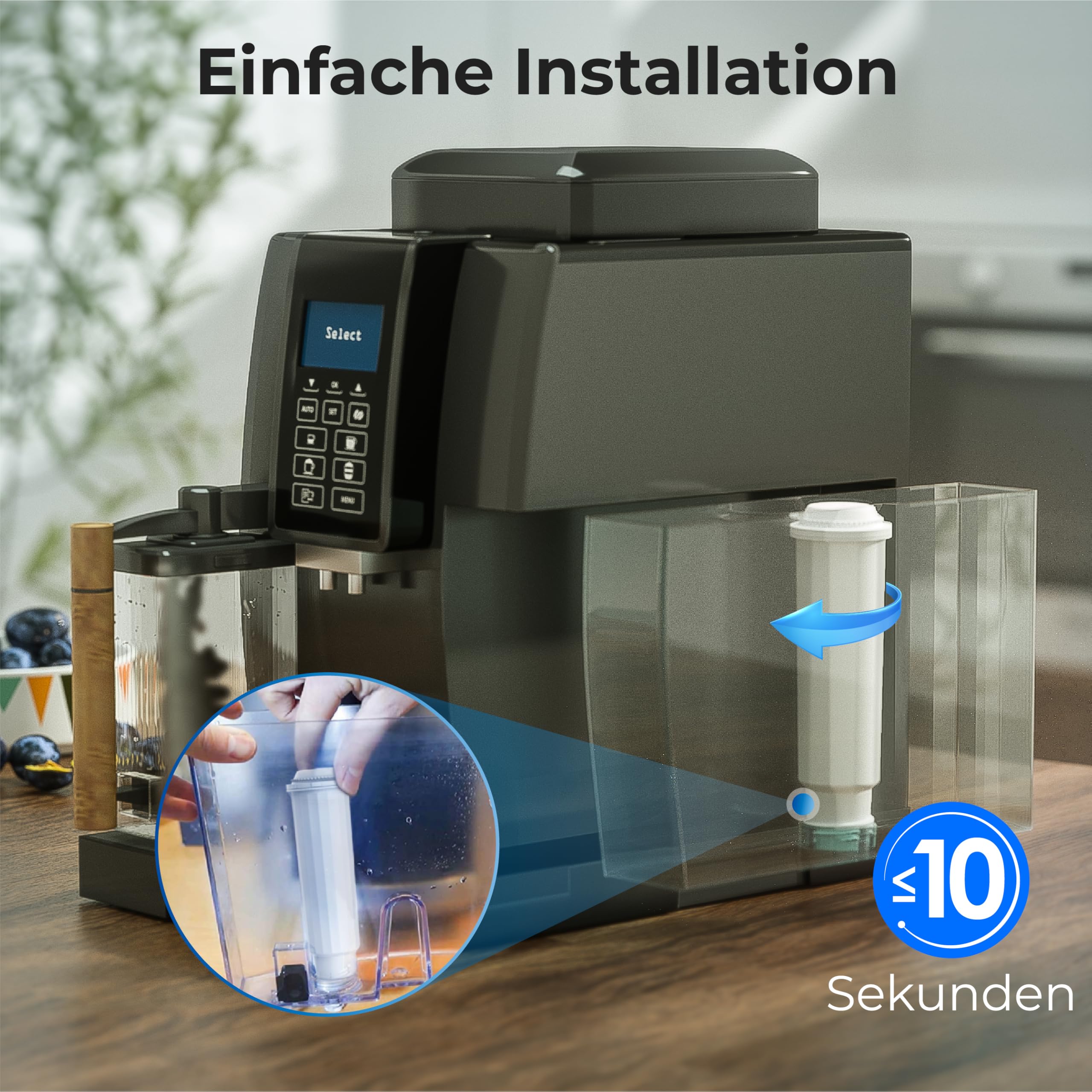 Waterdrop Kaffee Wasserfilter, Ersatz für Nivona® Wasserfilterpatrone, Melitta® Filterpatrone, Krups® F088, Kompatibel mit Krups® EA829S, Jura®, Melitta® Barista TS und Mehr, TÜV SÜD Zertifiziert (10)