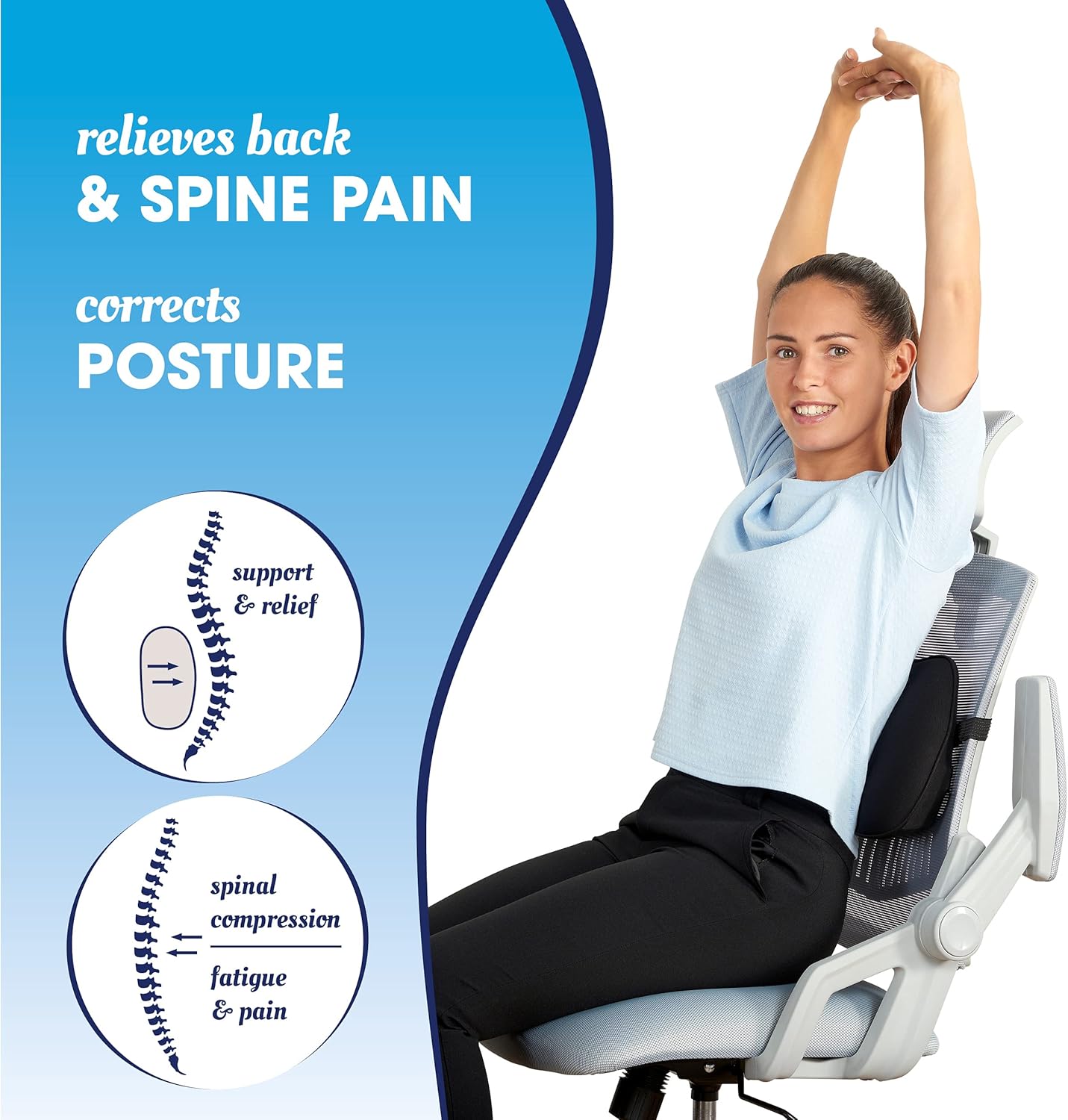 Buy Rs1 Back Support Pillow By Relax Support Lumbar Pillow Upper And Lower Back For Chair Back Pain Uses Arccontour Special Patented Technology Has Unique Lateral Convex Shape For A Pain Buy Rs1 Back Support Pillow By Relax Support Lumbar Pillow Upper And Lower Back For Chair Back Pain Uses Arccontour Special Patented Technology Has Unique Lateral Convex Shape For A Pain