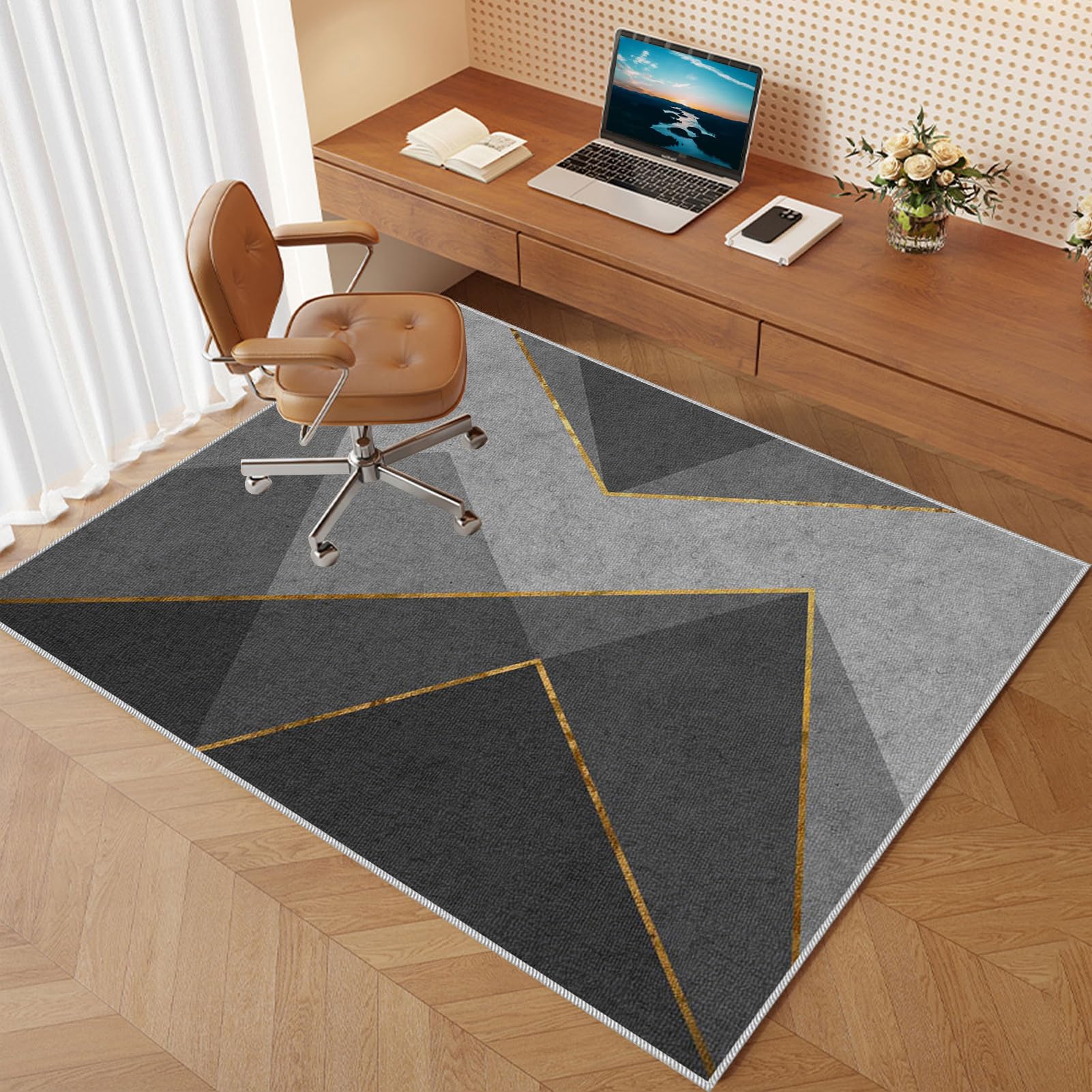 Tappeto Sedia Ufficio Antiscivolo Tappeto per Sedia Con Ruote 90 x 140 cm Tappeto Gaming Pavimento per Pavimenti in Legno Duro Tappeto Sedia Gaming Tappetini Per Cameretta Salotto Multisuperficie