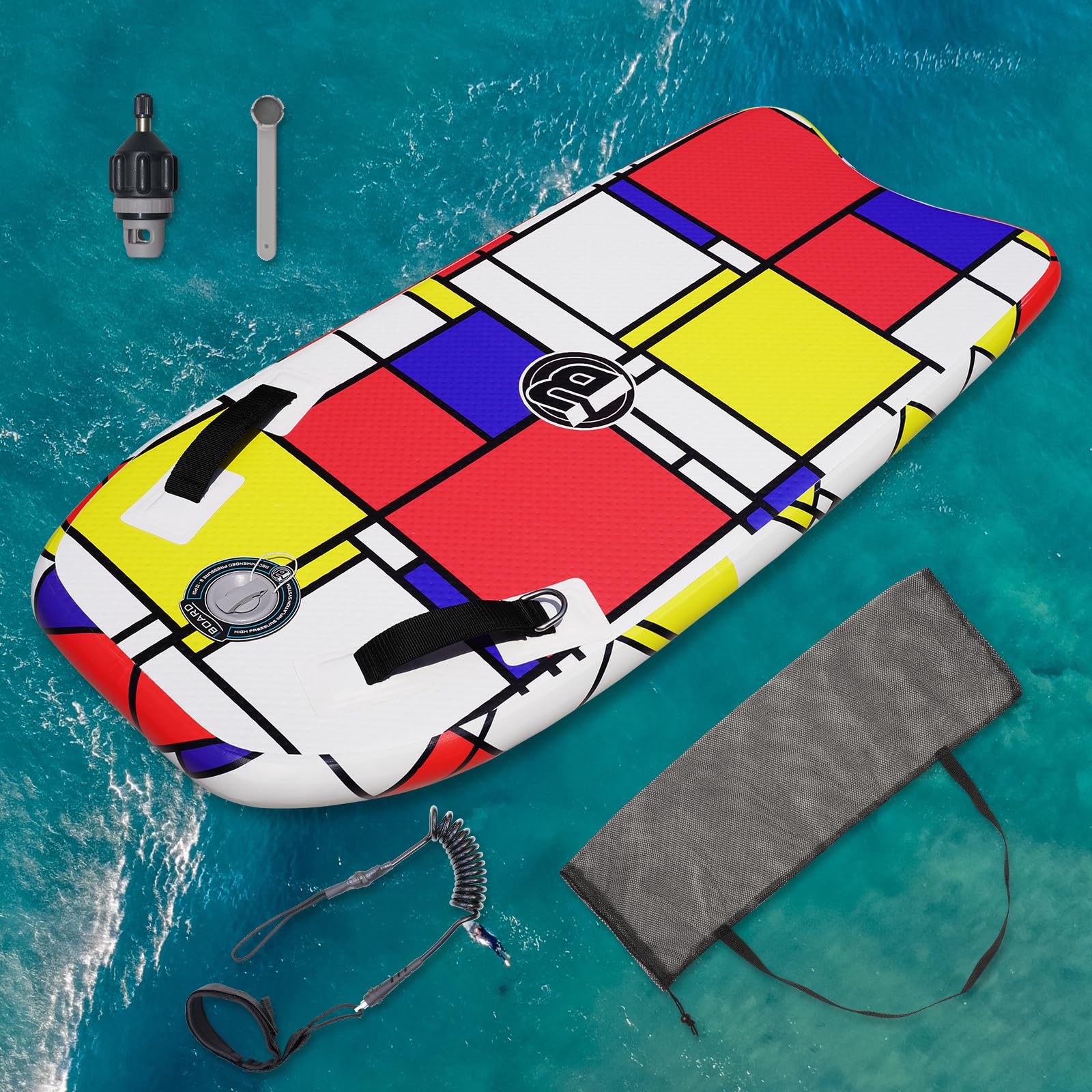 Tragbares aufblasbares Bodyboard, 106,7 cm, mit SUP-Technologie, solide und stabile Plattform und Auftrieb für Erwachsene oder Teenager
