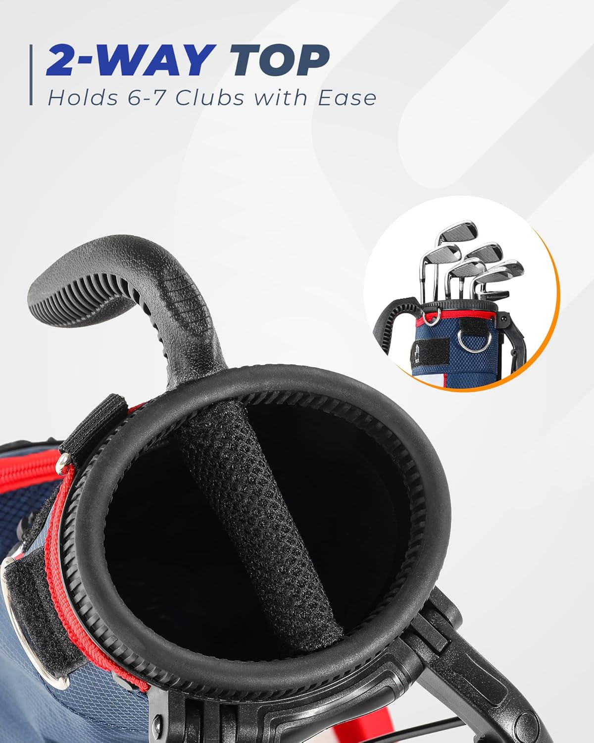 Golf Lightweight Stand Bag, Portable Golf Carry Bag with Insulated Cooler Pocket, Easy to Carry and Ideal for Driving Range, Pitch n Putt, Par 3, Executive Courses