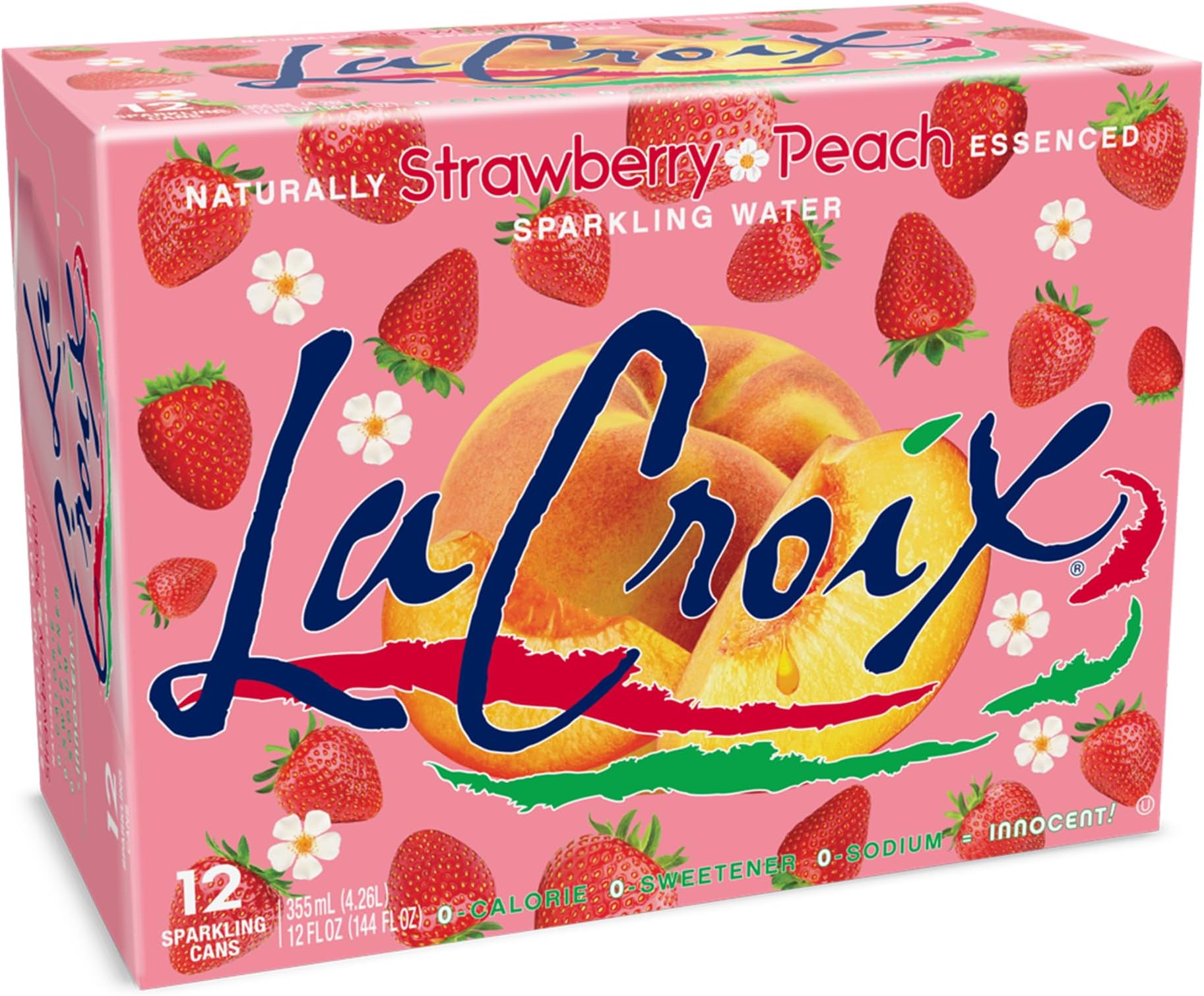 La Croix Sparkling Water, Strawberry Peach, 12 Fl Oz (pack of 12)