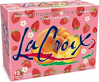 Sparkling Water, Strawberry Peach, 12 Fl Oz (pack of 12)
