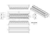 Vista 6 de Módulo de Distribución de Bloque de Terminales de Tornillo de 30 Posiciones 24A/400V con Montaje de Tornillo