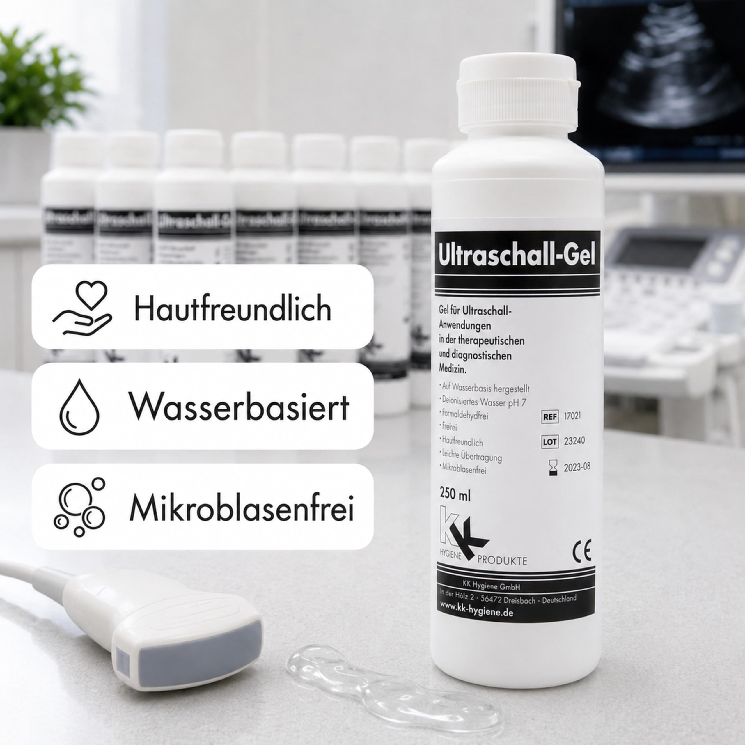 KK Ultraschallgel | Kontaktgel | Sonogel | 12 x 250 ml Flasche