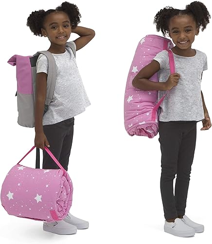 Miniatura 5 de Delta Children Tapete para siesta con almohada y manta incluidas para niños pequeños y niños cuenta con asa de transporte con cierre de correa y