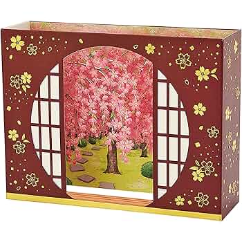 Amazon.co.jp: サンリオ メッセージカード 春カード 丸窓から桜