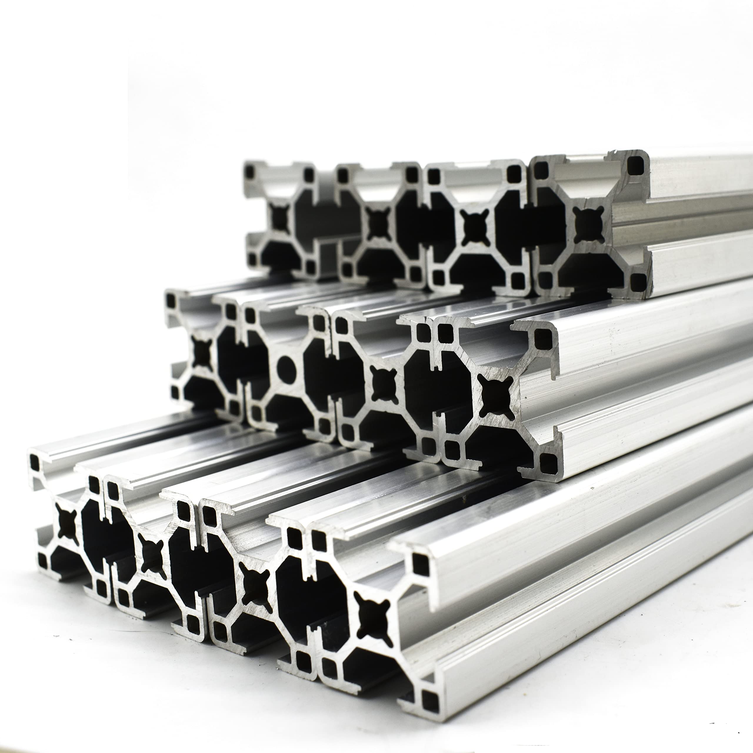 12 sztuk profilu montażowego, profil aluminiowy, rowek 8, 30 x 30, przycięty, 700 mm