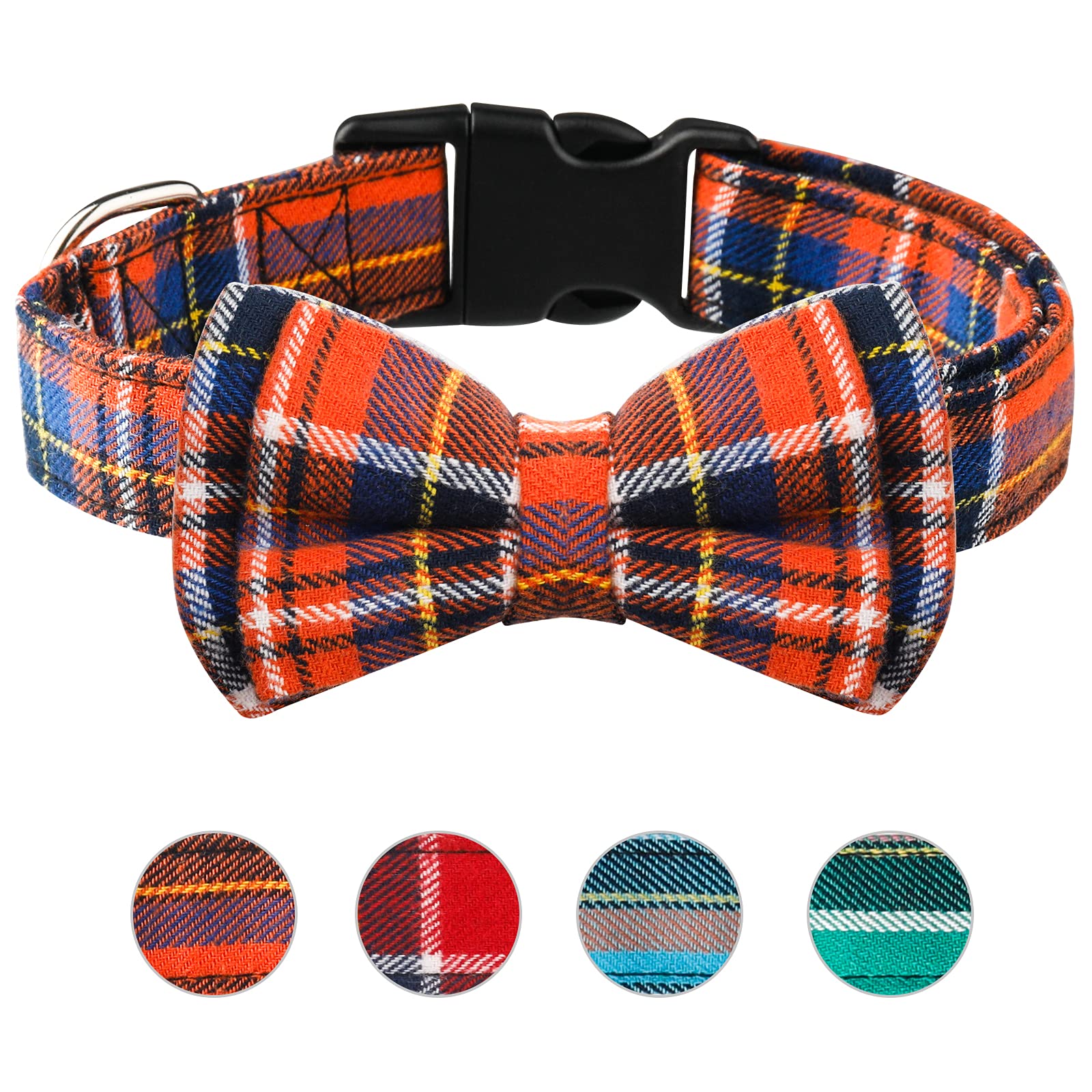 Dog Bow Tie, HAOPINSH Plaid Bow Tie Dog Collar Unique Lock Buckle Soft