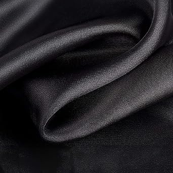 Dami Silk Satin Fabric Silk Fabric Dressing Dress Sleepwear Underwear for Crafting and Handmade Supplies Lining 1.5m Width Sold by Meter Color: Black