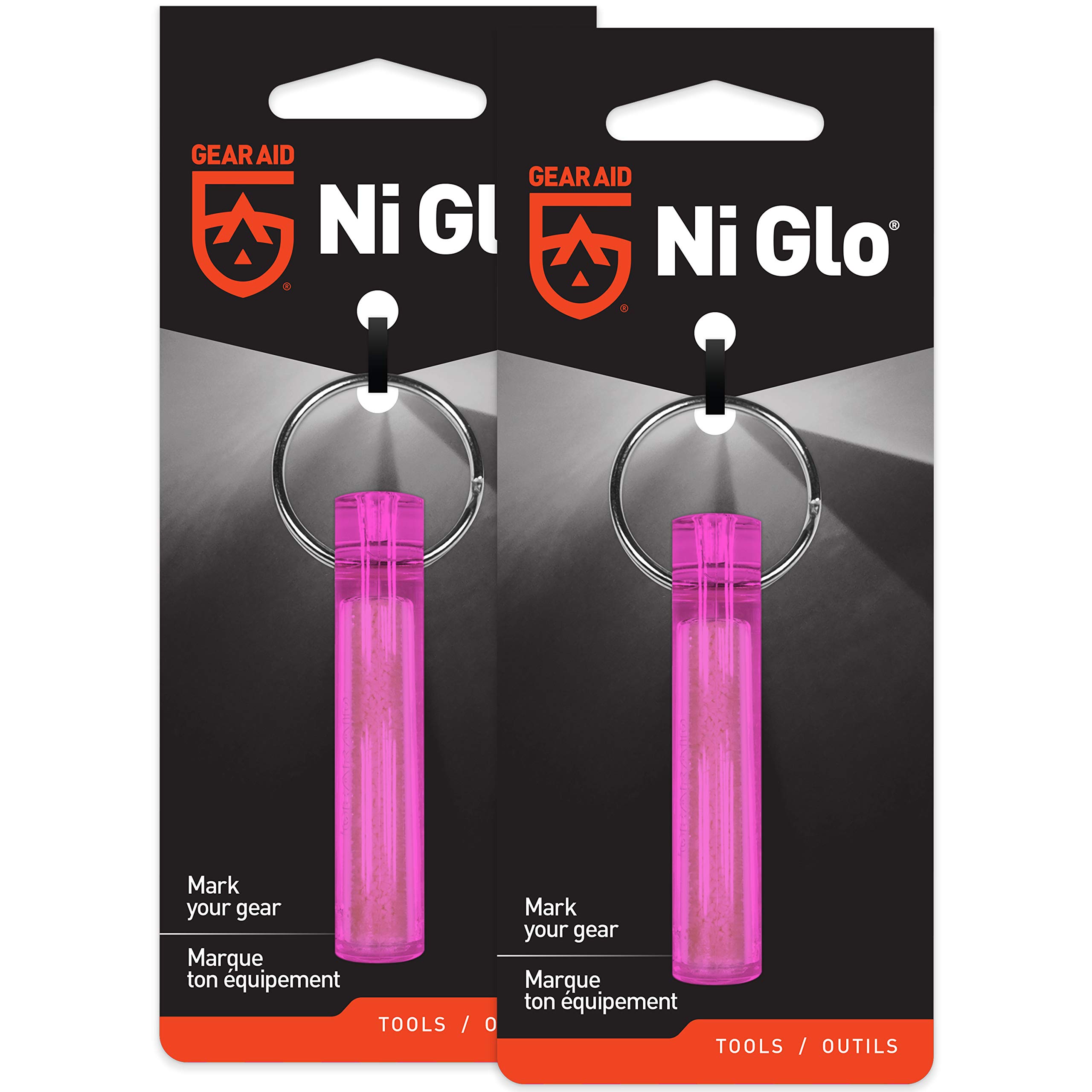 GEAR AID Ni Glo, 2” Glowing Keychain for Camping, Scuba and Night Fishing