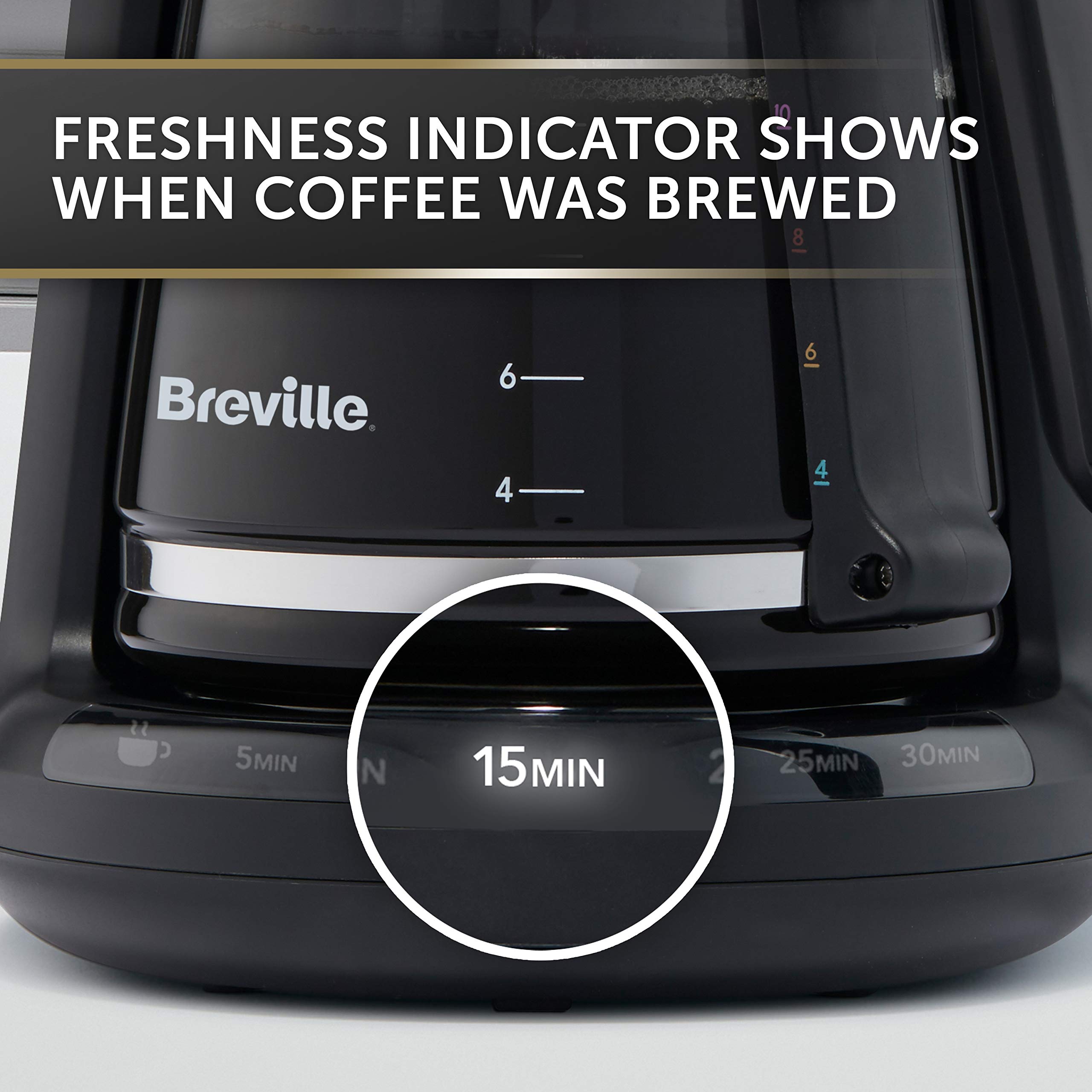 Breville Mostra Easy Measure Filter Coffee Machine 12 Cup Programmable Coffee Maker 1.8L Jug