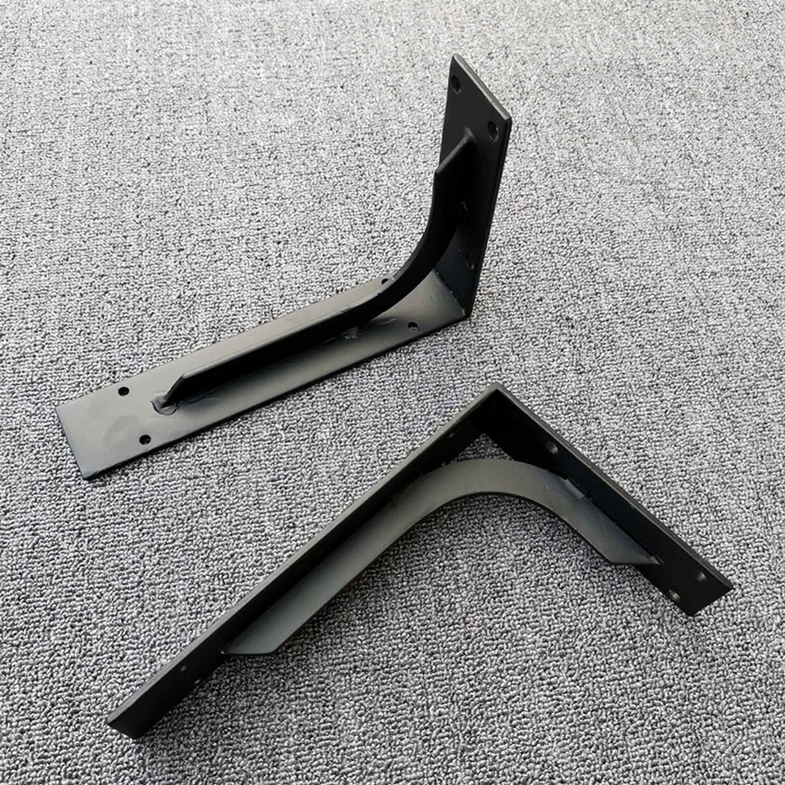 Staffe per Mensola Pesante, Triangolare Supporto per Mensole Pesanti Appesa a Muro Supporti Ripiani,Per Casa Bagno Soggiorno Cucina,Carico 250 kg,Negro,2 Pezzi(Size:50×25cm)