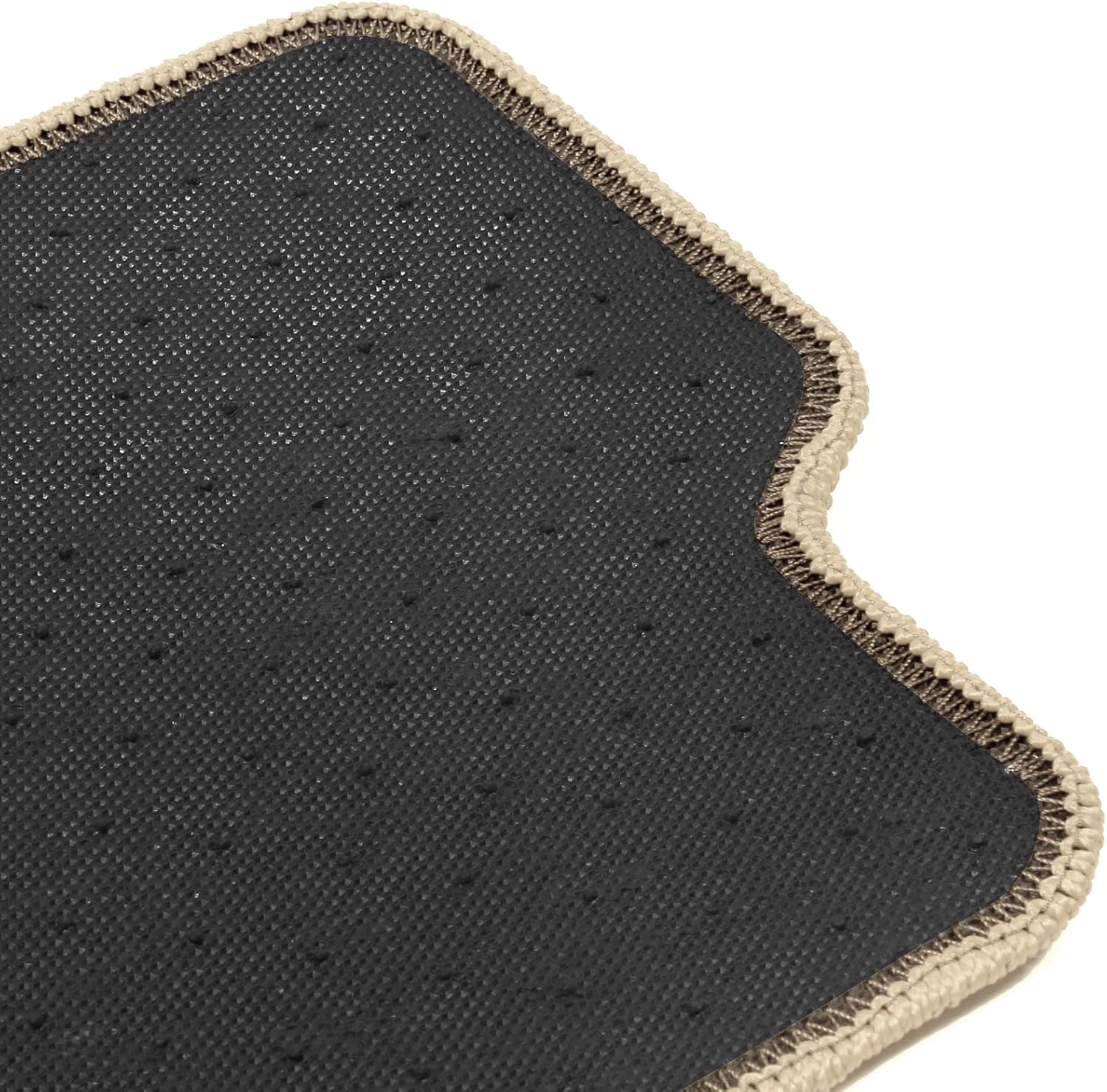 IKON MOTORSPORTS, Floor Mats Compatible with 2008-2017 Mitsubishi Lancer, 4PCS Auto Car Front Rear Floor Mats Anti-Slip Carpets Replacement Factory Fitment Beige Nylon, 2009 2010 2011 2012 2013 2014