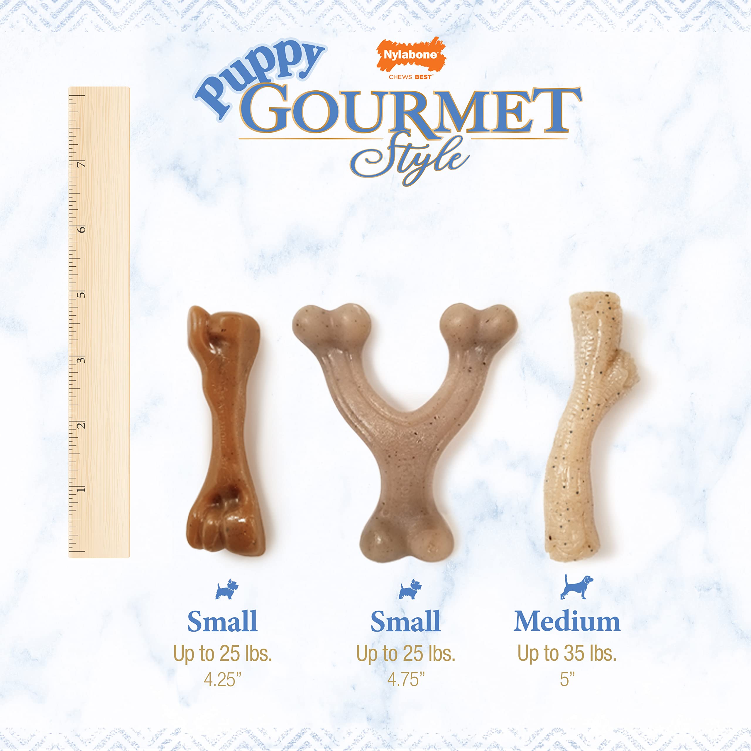 Nylabone Puppy Gourmet Style Kauspielzeug Speck klein/normal (1 Stück)