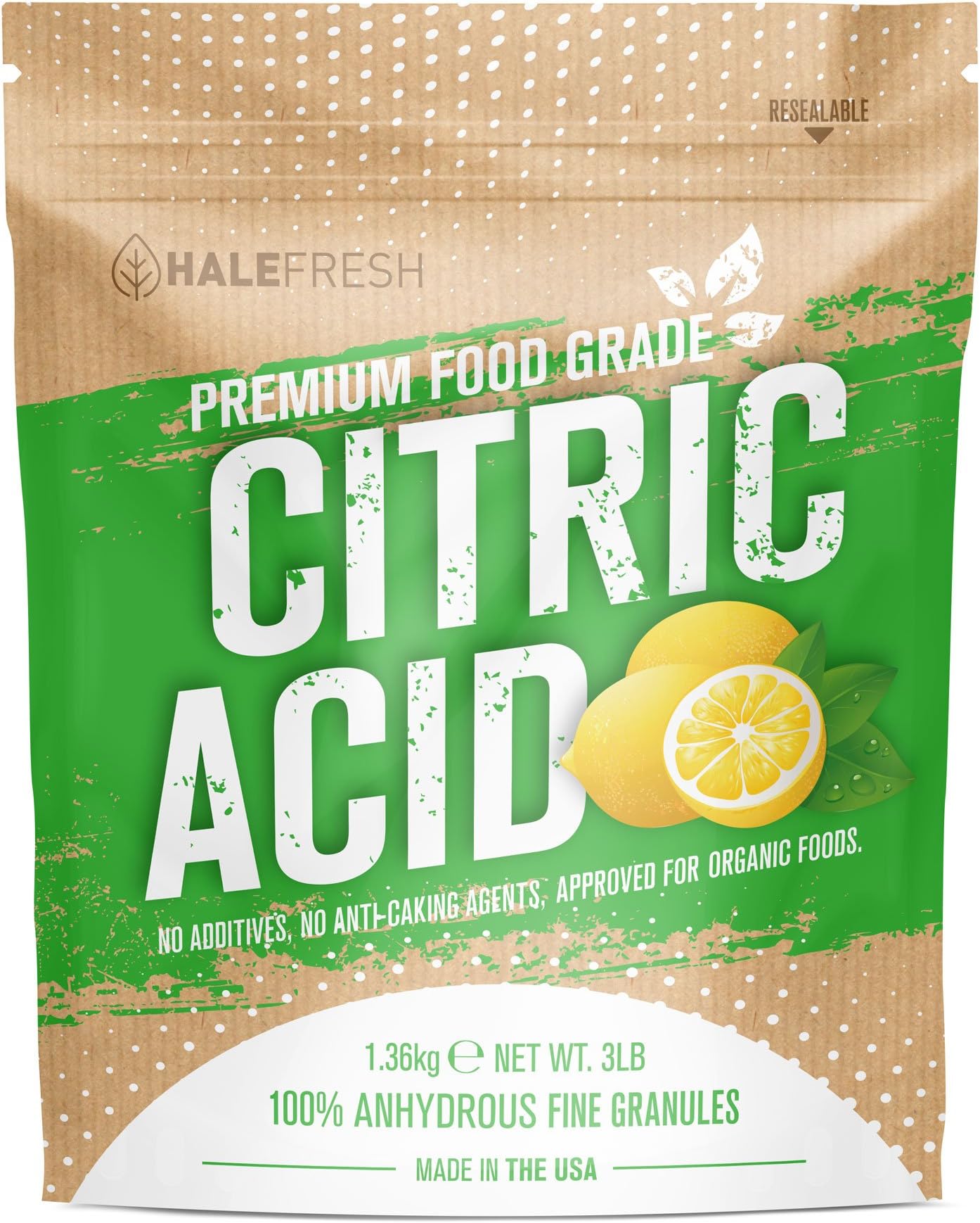 Citric Acid - 3 lb Pure for Bath Bombs