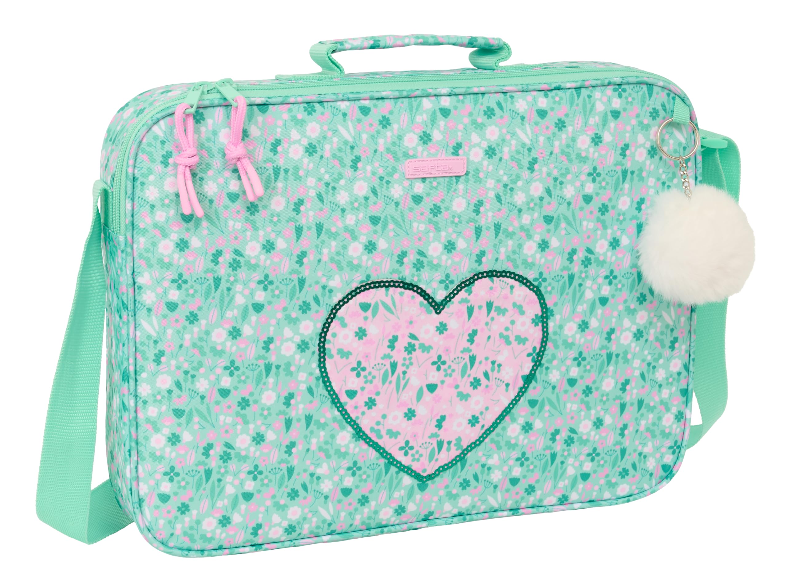 Safta CUORE - Cartera Extraescolares, Maletín Portatodo, Bandolera, Cómoda y Versátil, Calidad y Resistencia, 38x6x28 cm