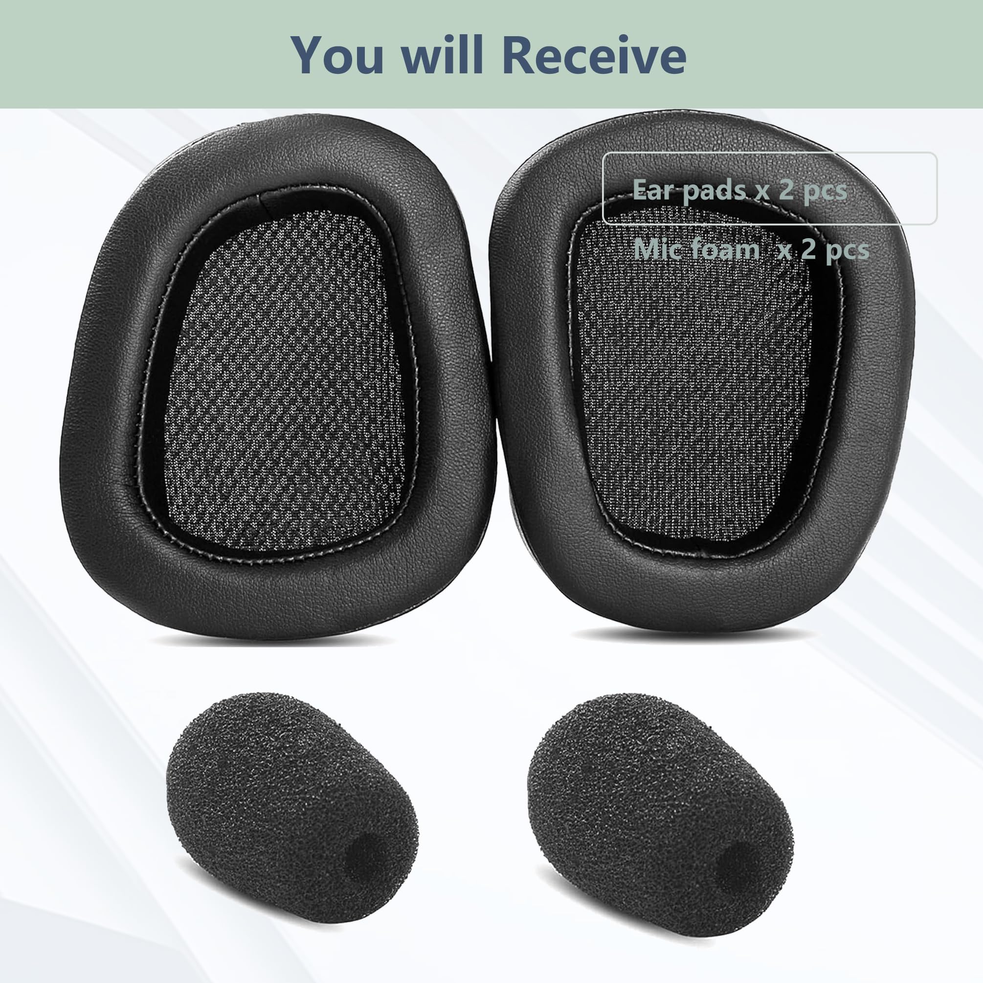 Auricolari In Pelle Proteica Per Logitech G930/G432 | Memory Foam | Isolamento Acustico - Foto 5