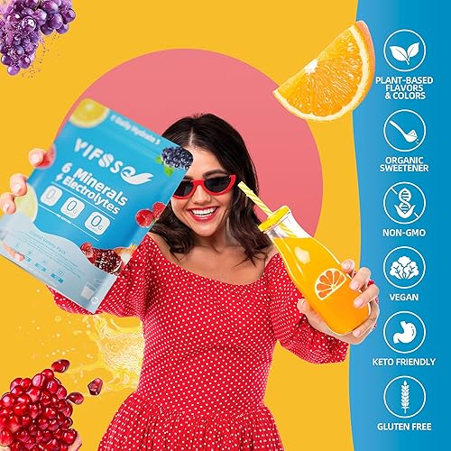 Miniatura 3 de Mezcla de bebida en polvo de electrolitos, hidratación rápida con 6 minerales y electrolitos, 30 varillas, paquetes variados de limón, frambuesa,