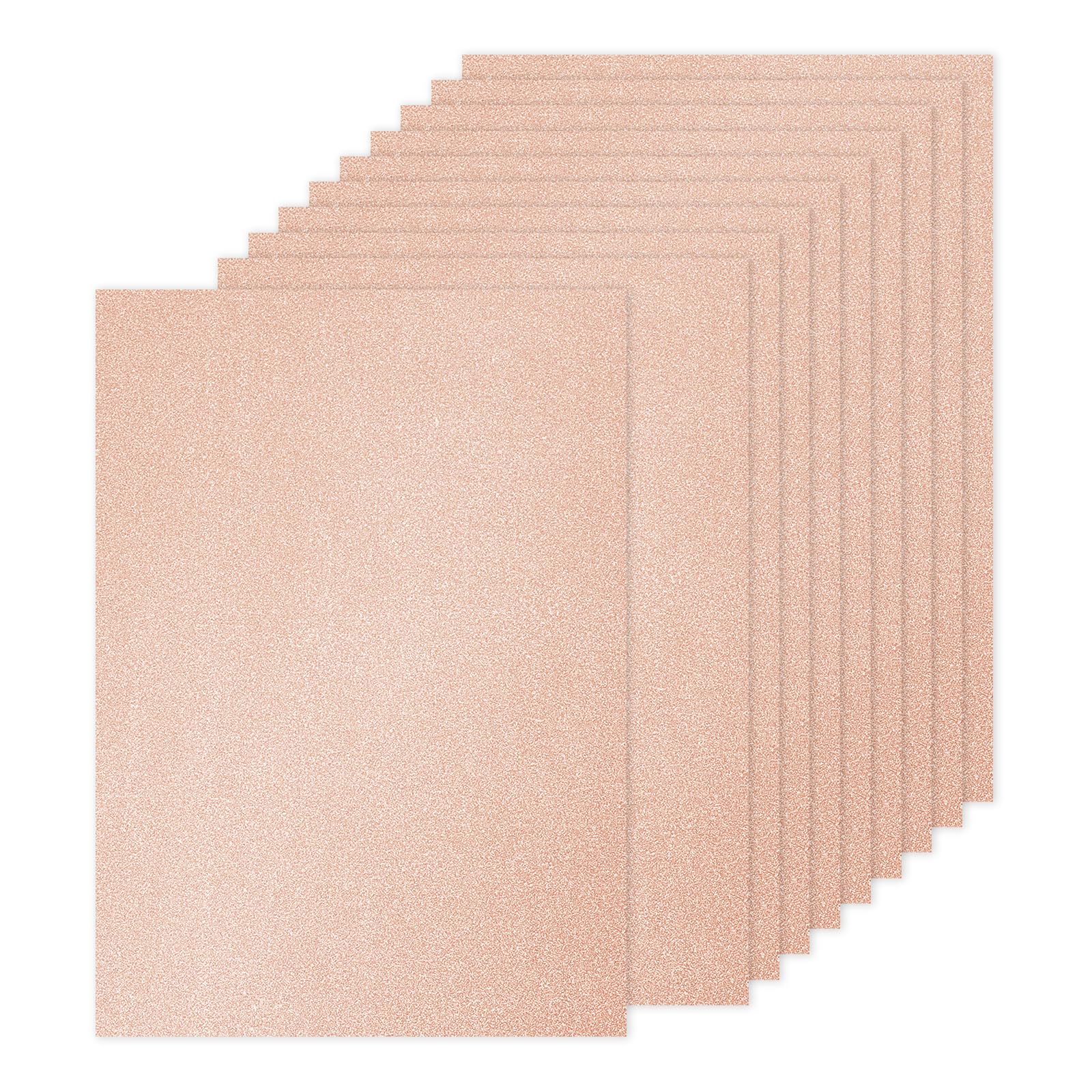 PATIKIL 20Sheets Rose Gold Glitter Cardstock Paper