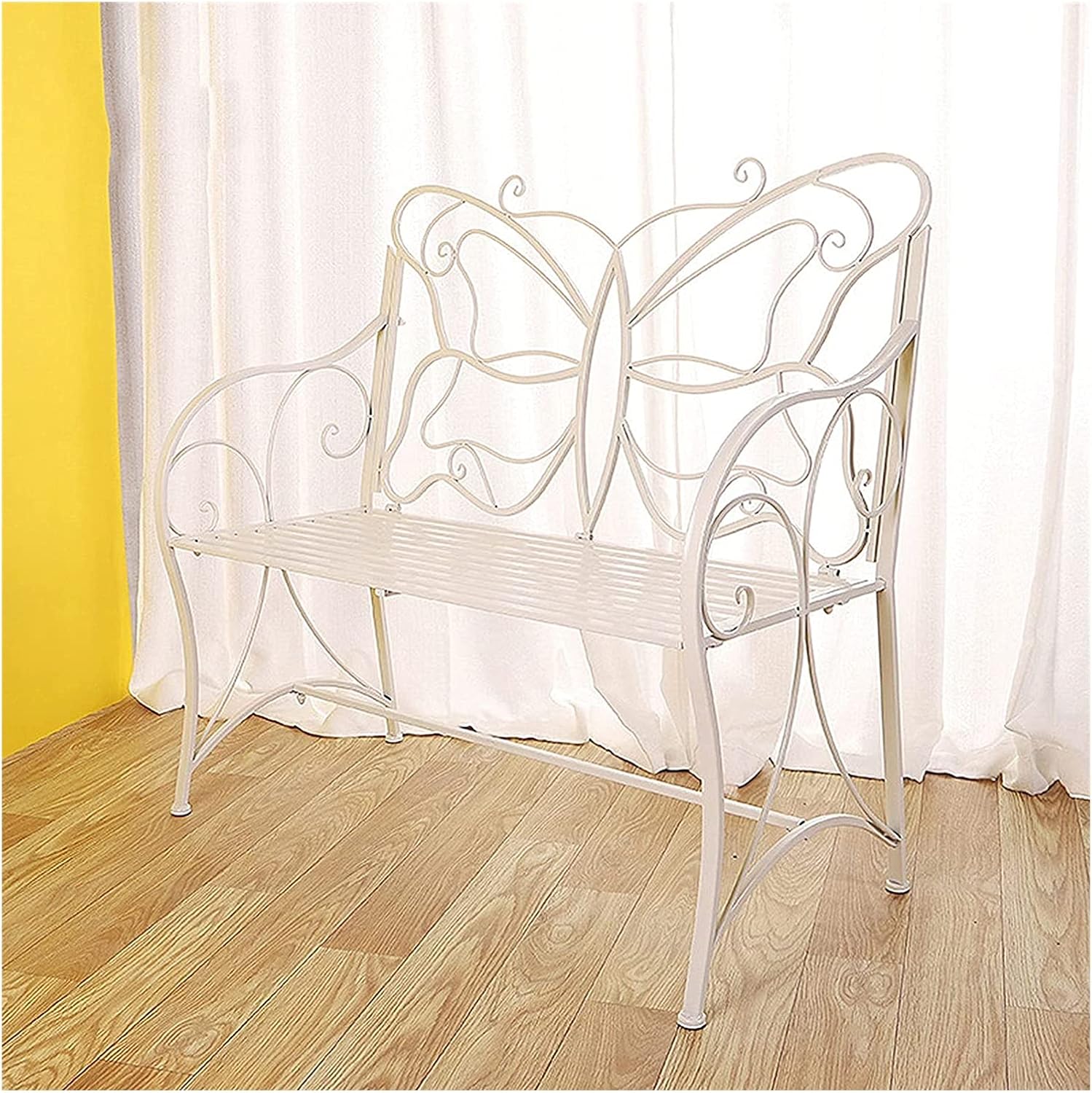LEFEDA Garden Bench Bench Park Bench Outdoor, Garden Benches,Metal Iron Outdoor Double Chairs,2 Seater Bench For Balconies Parks And Courtyards,Kids Garden Bench (Color : White) (White) ((White) LEFEDA Garden Bench Bench Park Bench Outdoor, Garden Benches,Metal Iron Outdoor Double Chairs,2 Seater Bench For Balconies Parks And Courtyards,Kids Garden Bench (Color : White) (White) ((White)