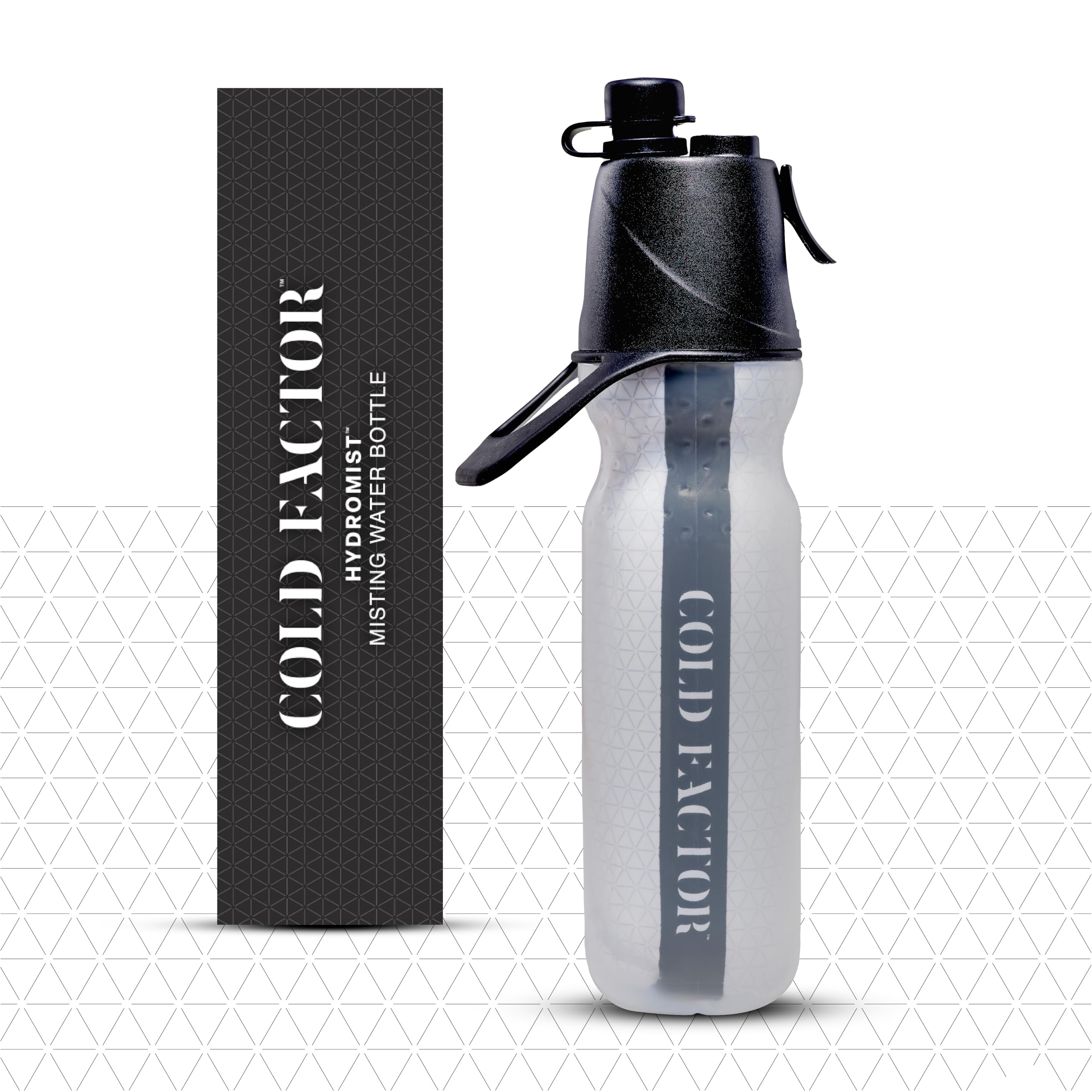 COLD FACTOR Isolierte Wasserflasche mit Kühlspray, nachfüllbare Sportflasche für Fitnessstudio, Radfahren, Fitness und Outdoor-Sport, Fahrrad, BPA-frei, wiederverwendbares Design für Training und
