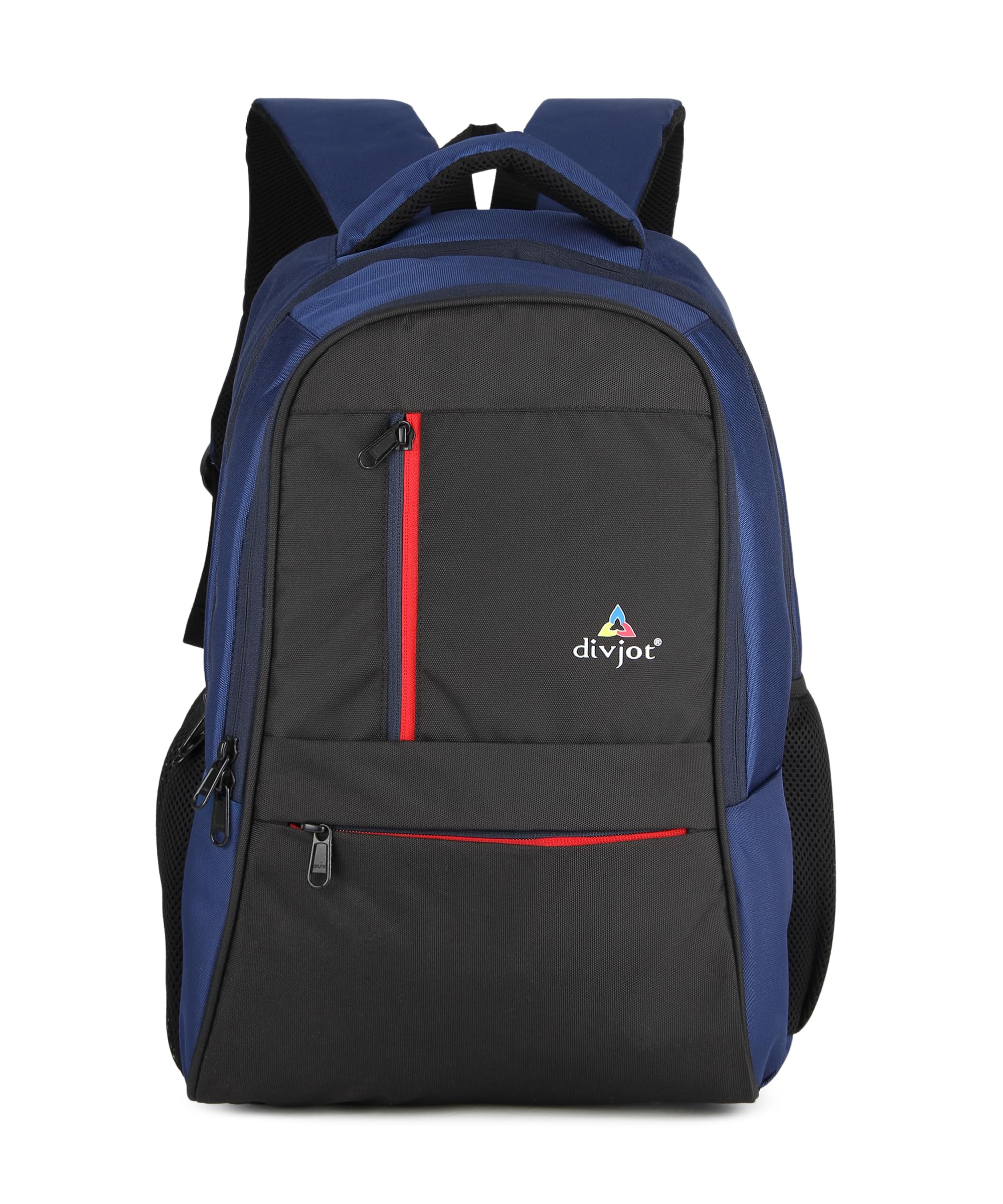 Polyester Black Color Color Block Pattern 18.5 Height With 2 Comartment Laptop Bag (DVJT-LB-3609)-image-0