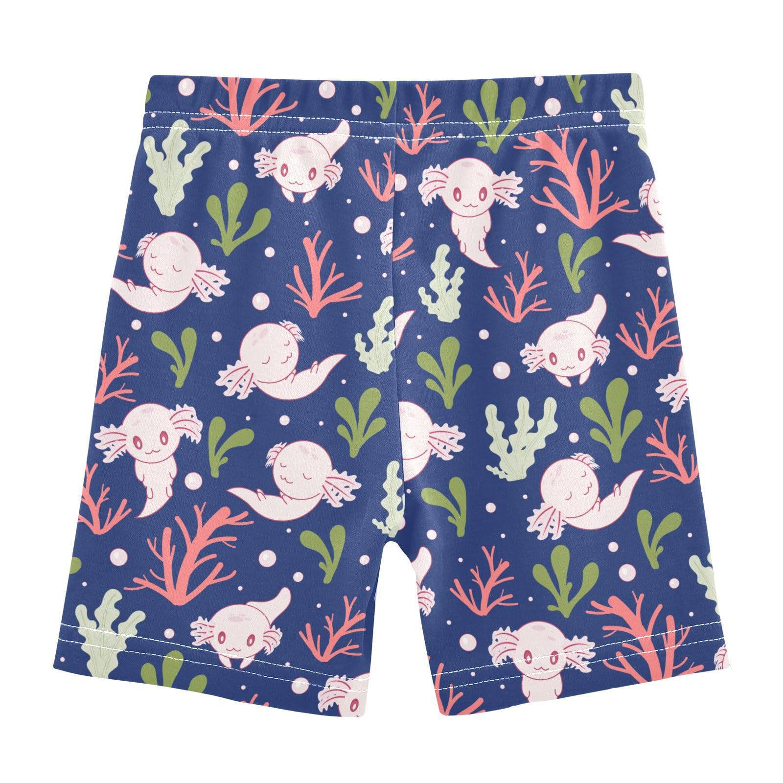 JHKKU Girls Cute Axolotl Shorts Cotton Cartwheel Bike Kids Biker Under Dress Dance Short Girl Clothes 10Y