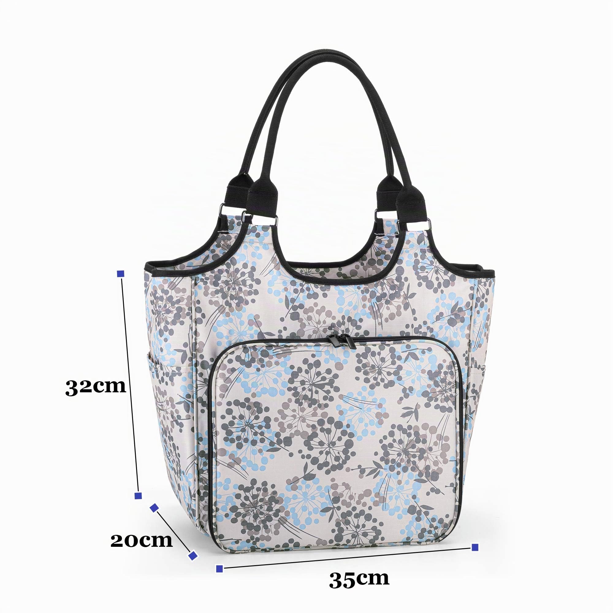 Yarwo Sac de Transport pour Aiguilles à Tricoter, Pelote et Fil de Laine - Rangement pour Accessoires de Tricot et Crochet, Pissenlit
