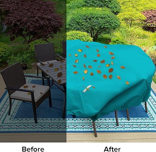 Miniatura 5 de INFRANGE Waterprrof - Fundas para muebles de patio, 9 pies, resistente a los rayos UV, resistente para exteriores, mesa redonda y rectangular, sofá,