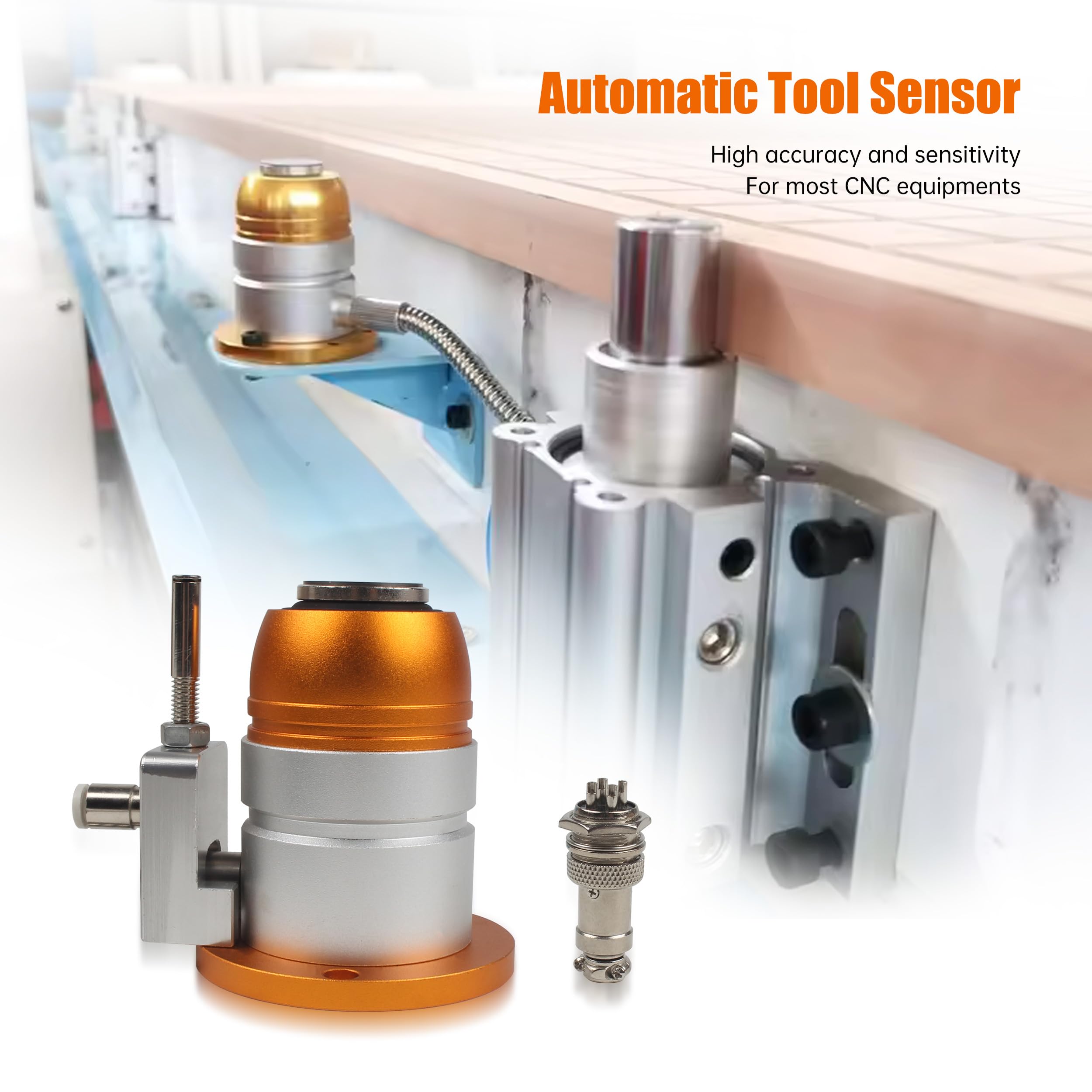 RATTMMOTOR Sensore di lunghezza dell'utensile CNC, sensore di regolazione dell'asse Z touch, ad alta precisione, strumenti di fresatura, strumento di controllo automatico per macchina di incisione di
