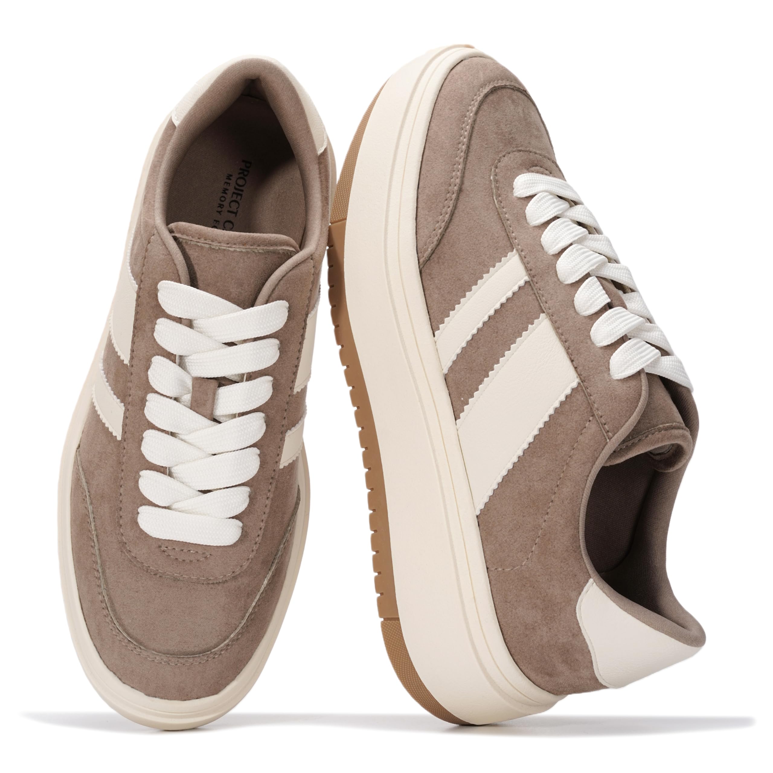 Project Cloud Platform Sneakers for Women - Lightweight Memory Foam Insole Womens Sneakers - Non-Slip Fashion Sneakers for Women Footwear - Women's