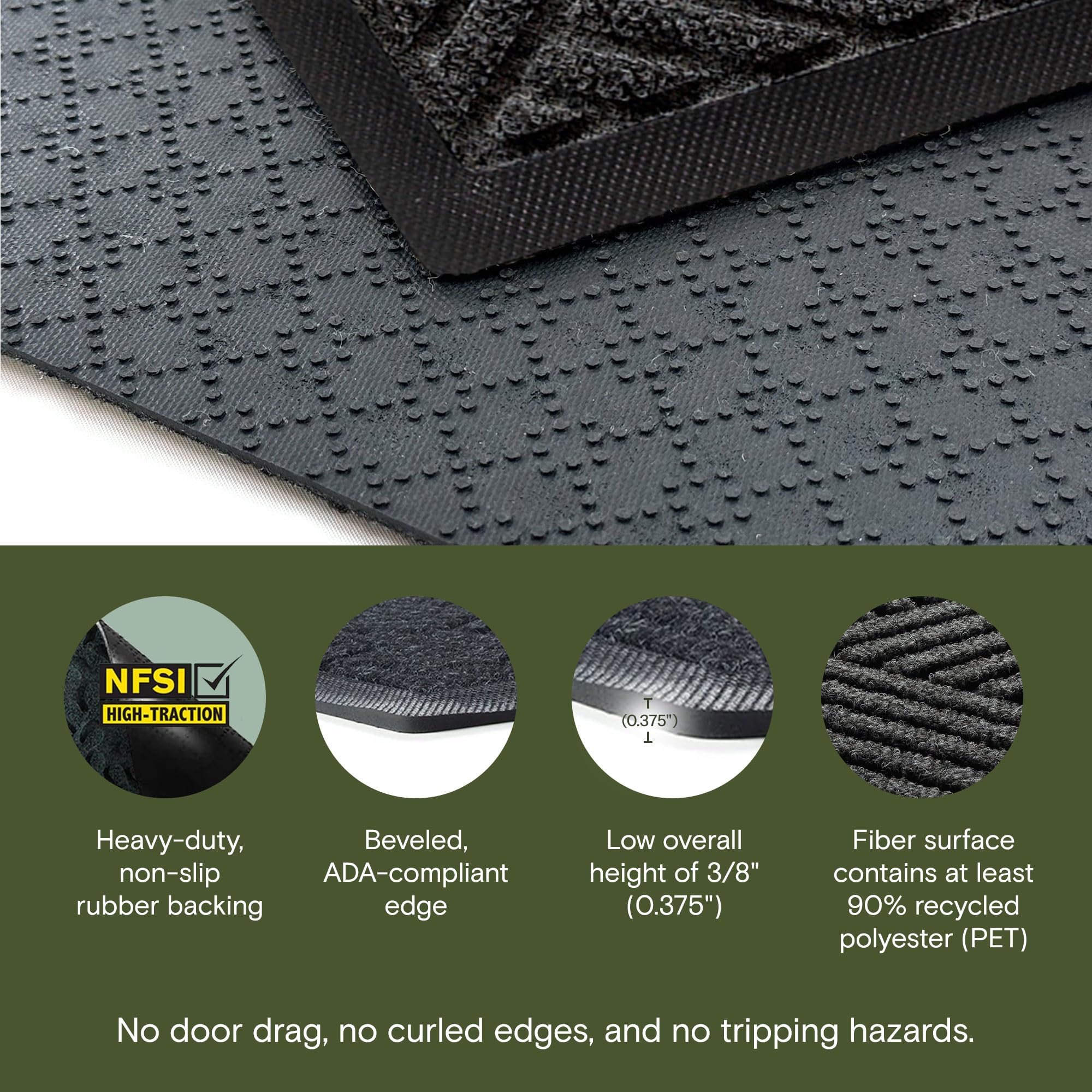 WaterHog Diamonds Front Door Mat Indoor Outdoor Entrance, All-Weather Mats — Amazon image 4