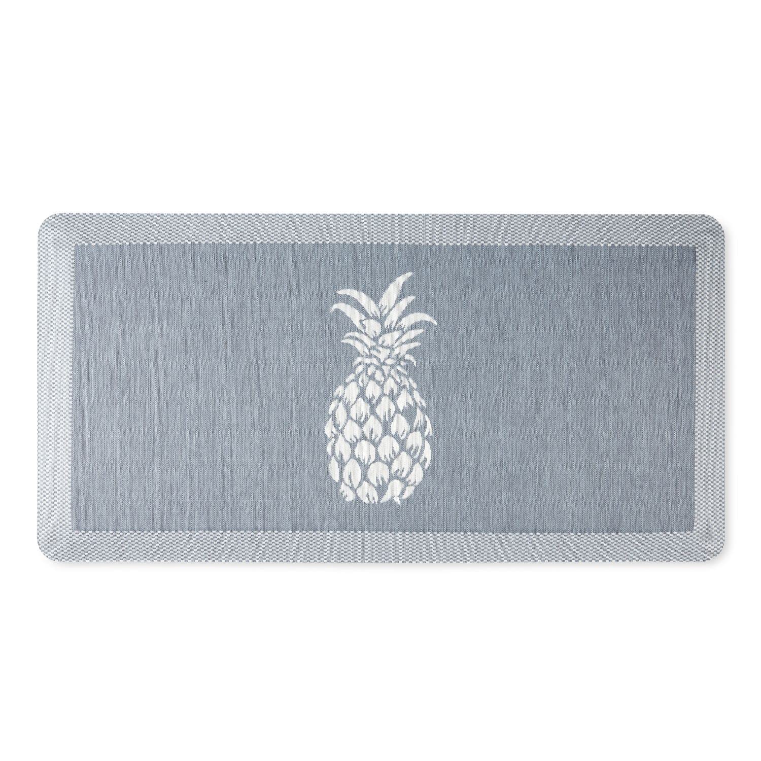 Tapis de cuisine bleu pour soulager le mal de dos en restant debout