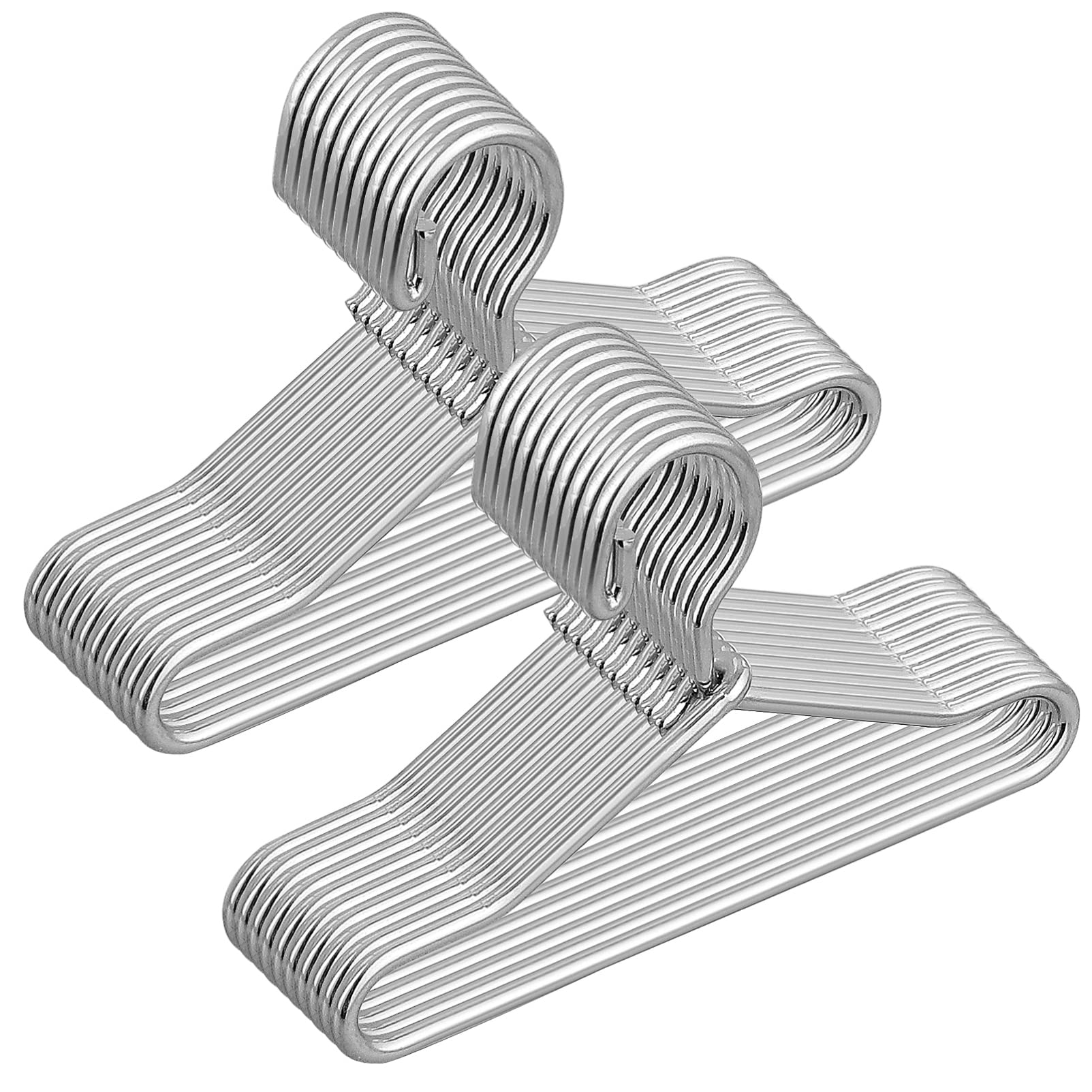 ibasenice Mini Dress Hangers Set 50pcs Metal Mini Hangers for Dolls Toy Dress Holders