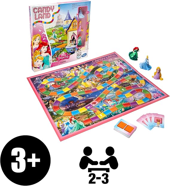 Hasbro Gaming Candy Land Disney Princess Edition Board Game, Preschool Games for 2 to 3 Players, Easter Gifts for Boys and Girls, Family Games for Kids Ages 3 and Up
