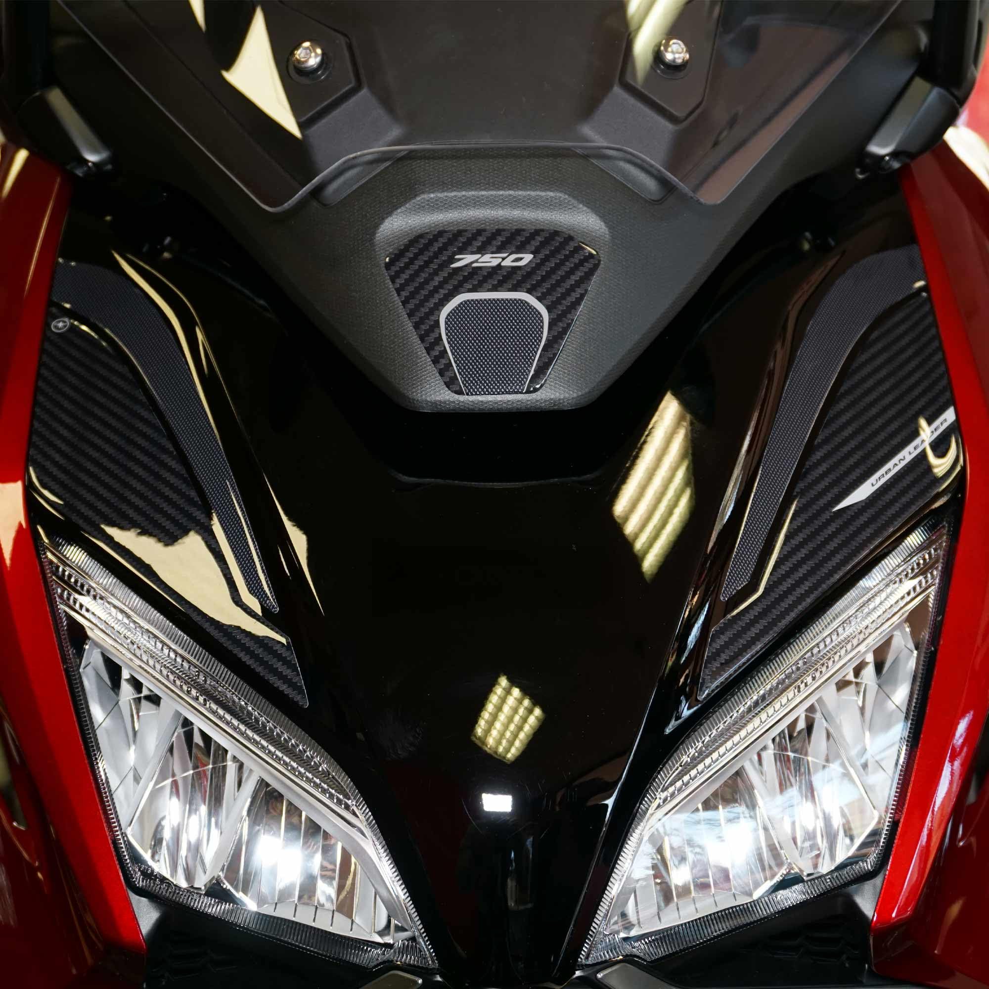 labelbike - 3D Gel Resin Front face Stickers for Scooters Compatible with Honda Forza 750