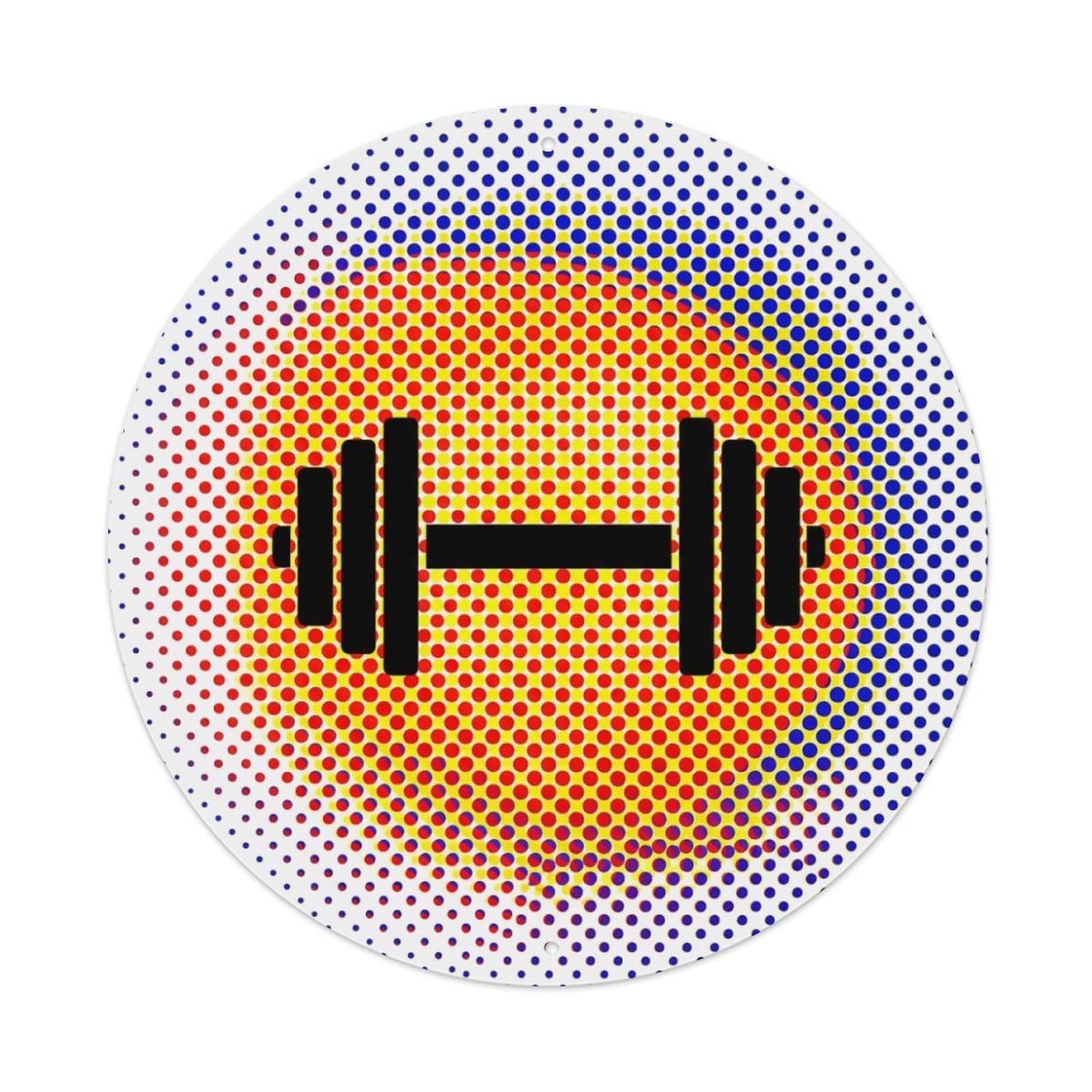 Fyrn Style Metal Tin Sign Gym Fitness Workout Motivation Exercise Barbell Steel