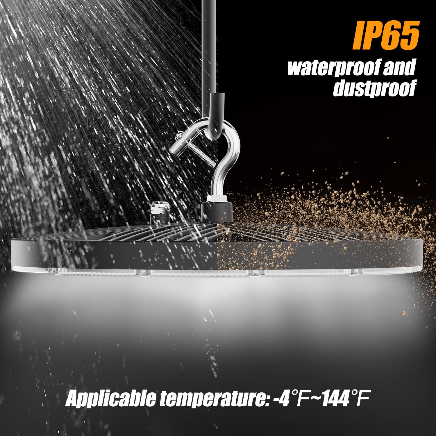 Zelvia 20 Pack LED High Bay Lights 300W 5000K AC110V-130V with US Plug - 30000 LM Commercial Bay — view 5