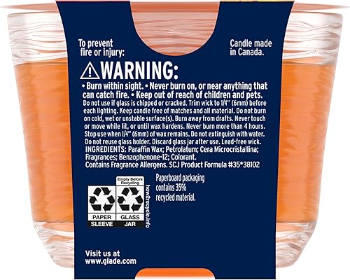 Miniatura 2 de Glade Hawaiian Breeze - Vela ambientadora de 3 mechas, infundida con aceites esenciales, 6.8 onzas, 3 unidades