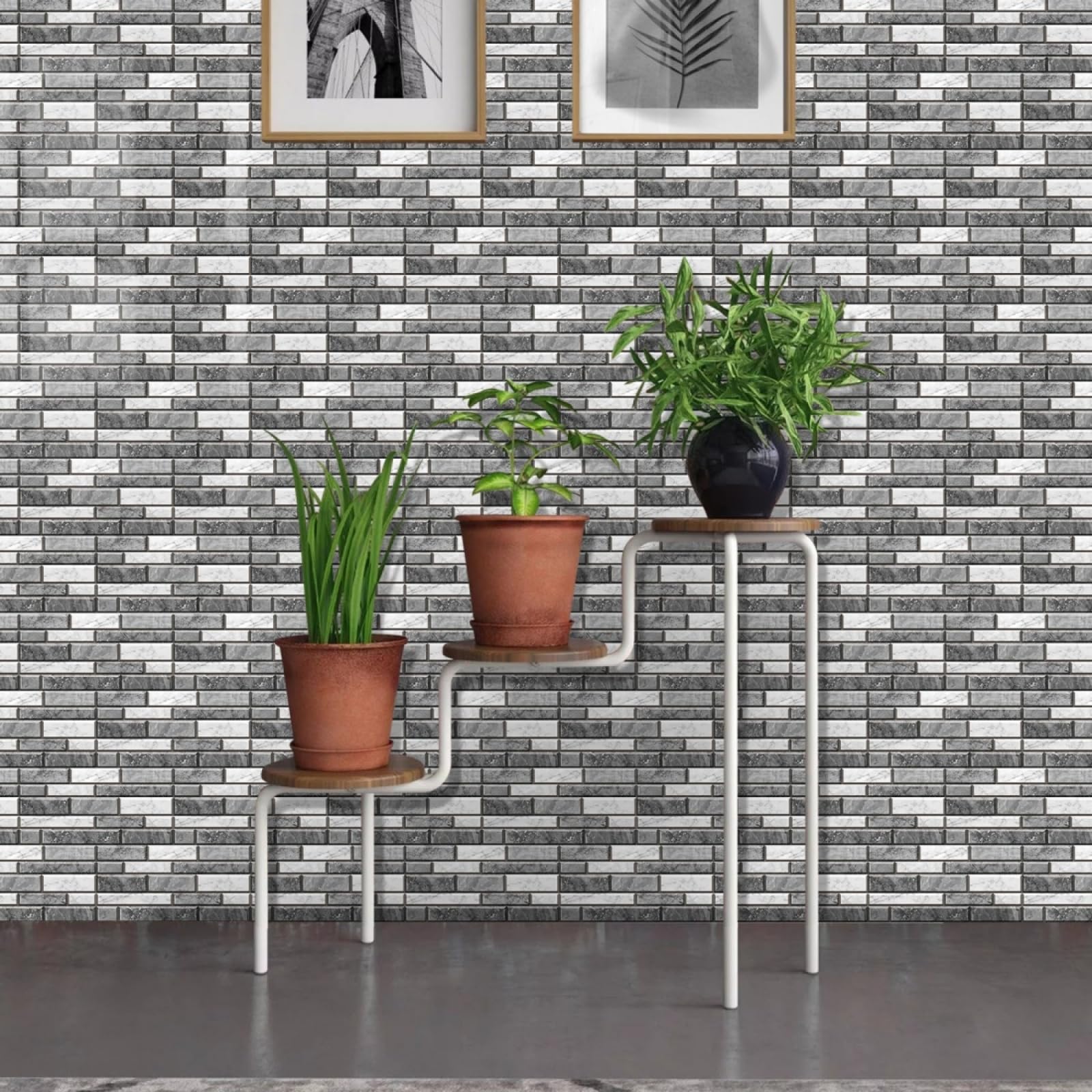 Geometria marmurowa geometria naklejki na płytki z PCW, samoprzylepne, trwałe, na ściany i podłogi w łazience i łazienki, olejoodporne, usuwalne, 15 x 30 cm/12 sztuk