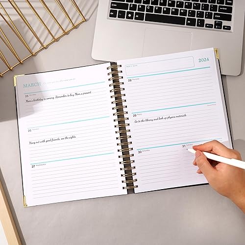 Miniatura 8 de Agenda semanal y mensual 2024 de 8.5 x 11 pulgadas, agenda grande de tapa dura de diciembre de 2023 a diciembre de 2024, planificador de 13 meses