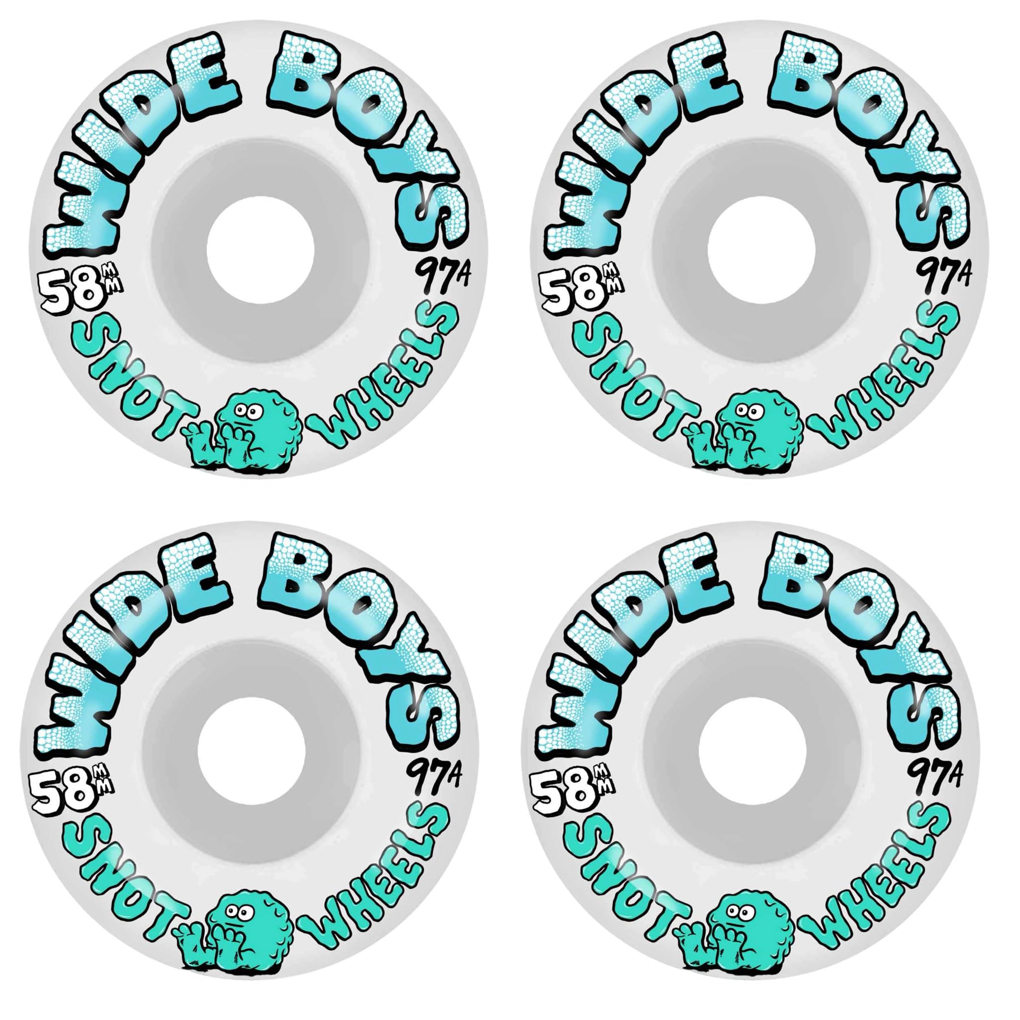 Skateboard Wheels 58mm Wide Boys 97A Glow in The Dark