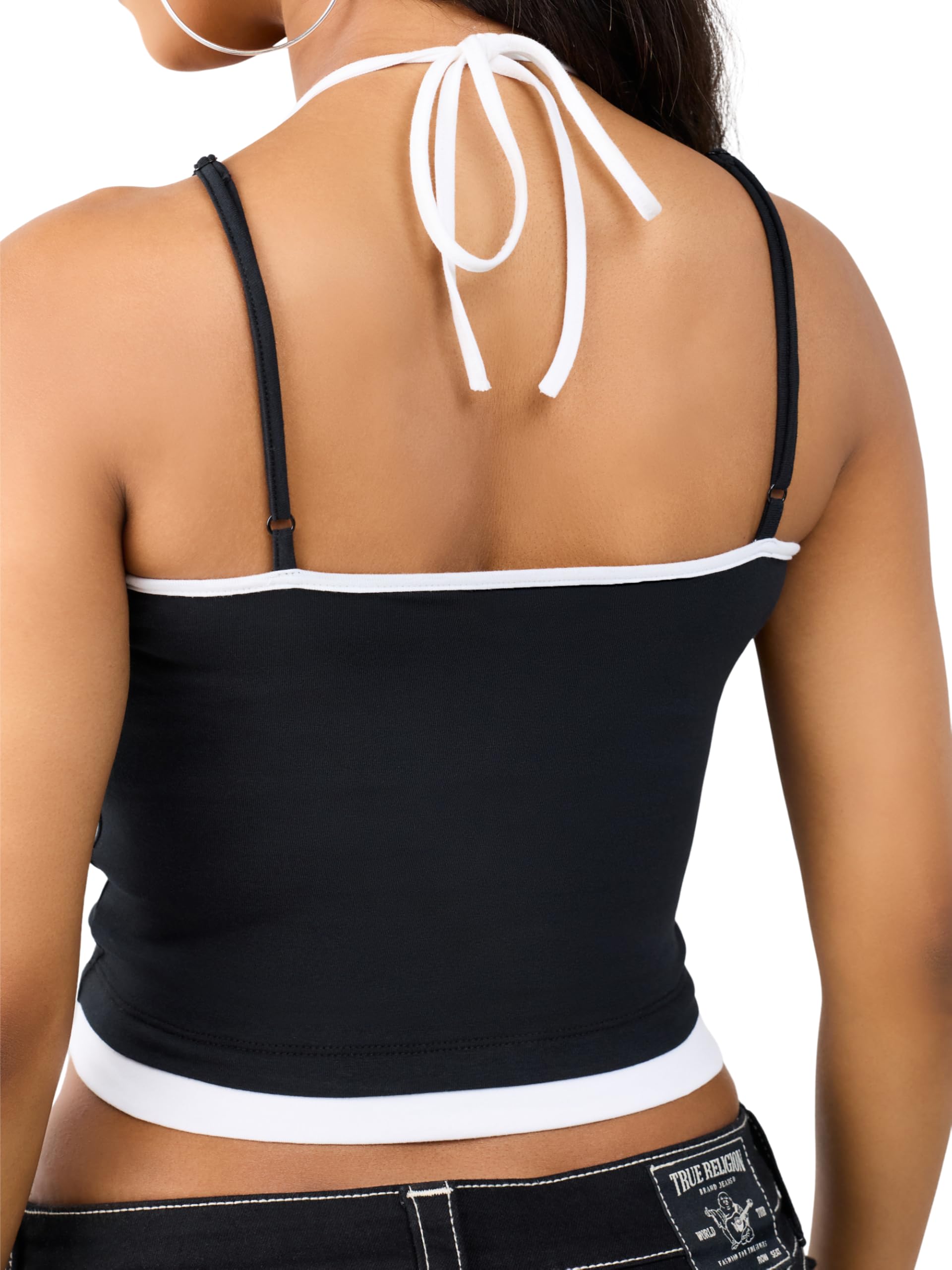 True Religion Damen Crystl Hs Double Strap Slvls T Crystl Hs Double Strap Slvls T (1er Pack)